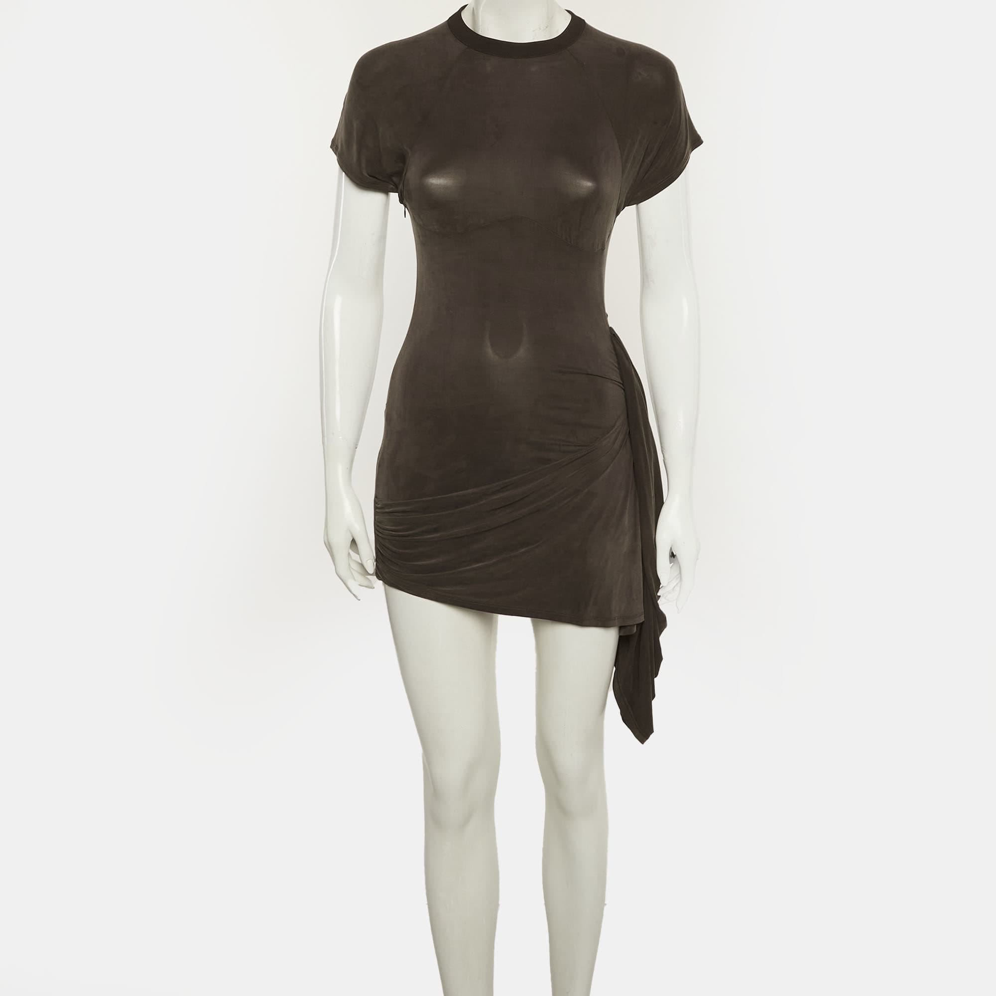 Jacquemus Brown Jersey La Robe Espelho Court Mini Dress