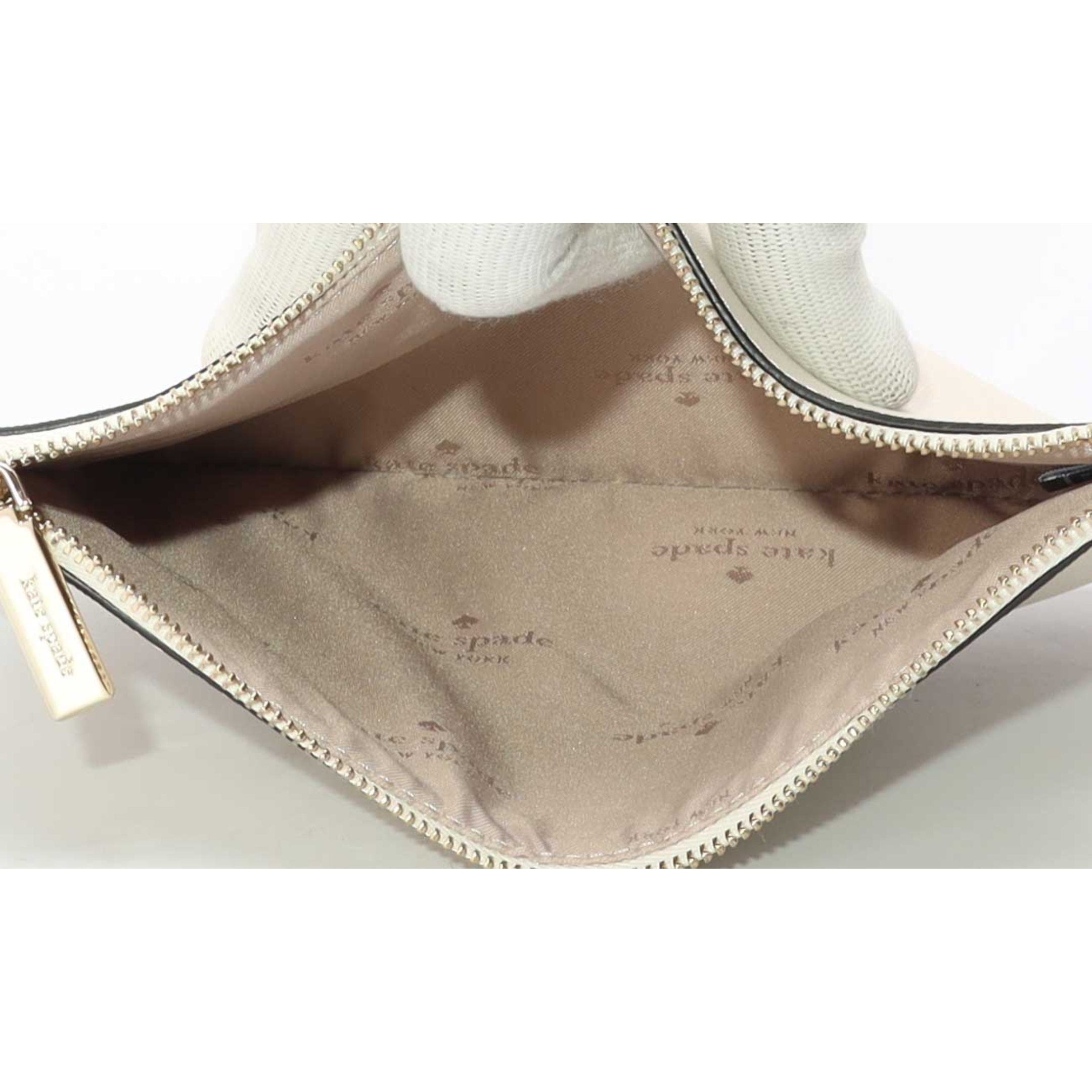 Kate Spade Off - White Zipper Slim Pouch