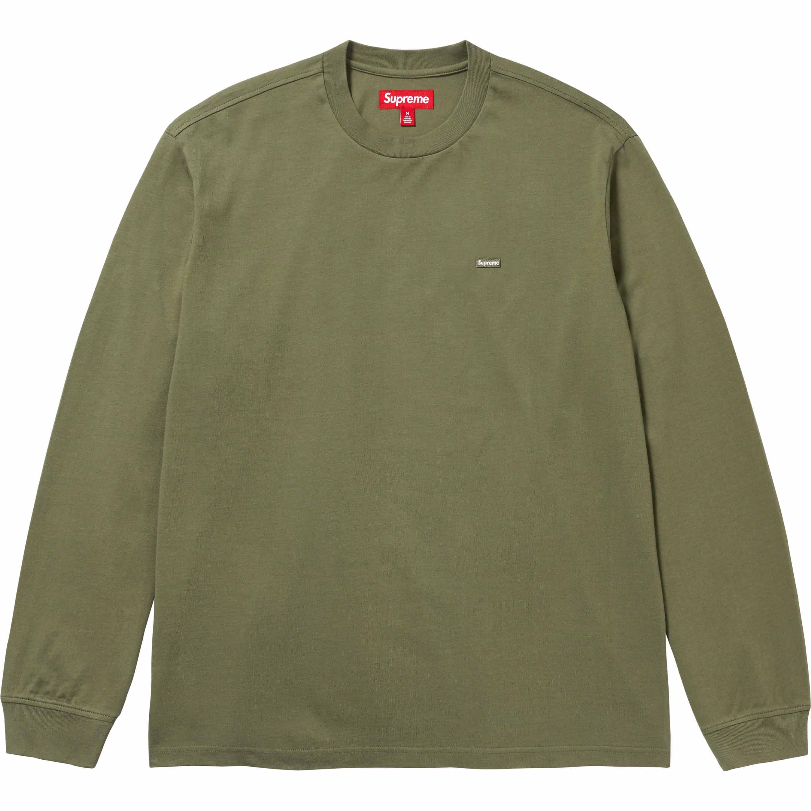 Supreme Small Box Logo Long Sleeve Shirt (Olive)