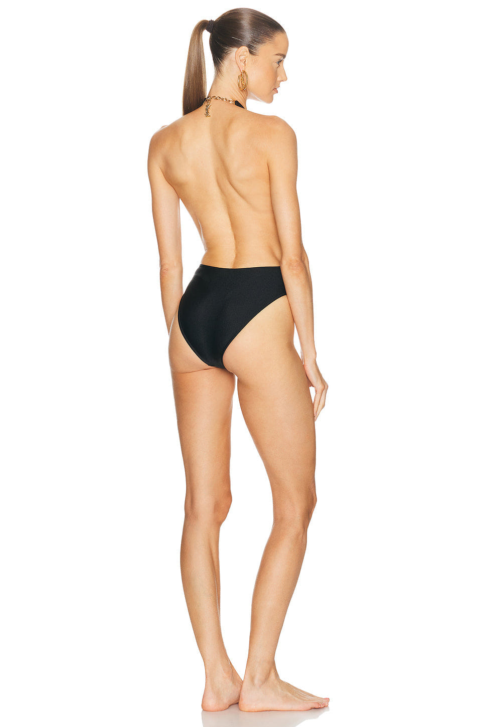 Saint Laurent V - Neck One Piece Swimsuit