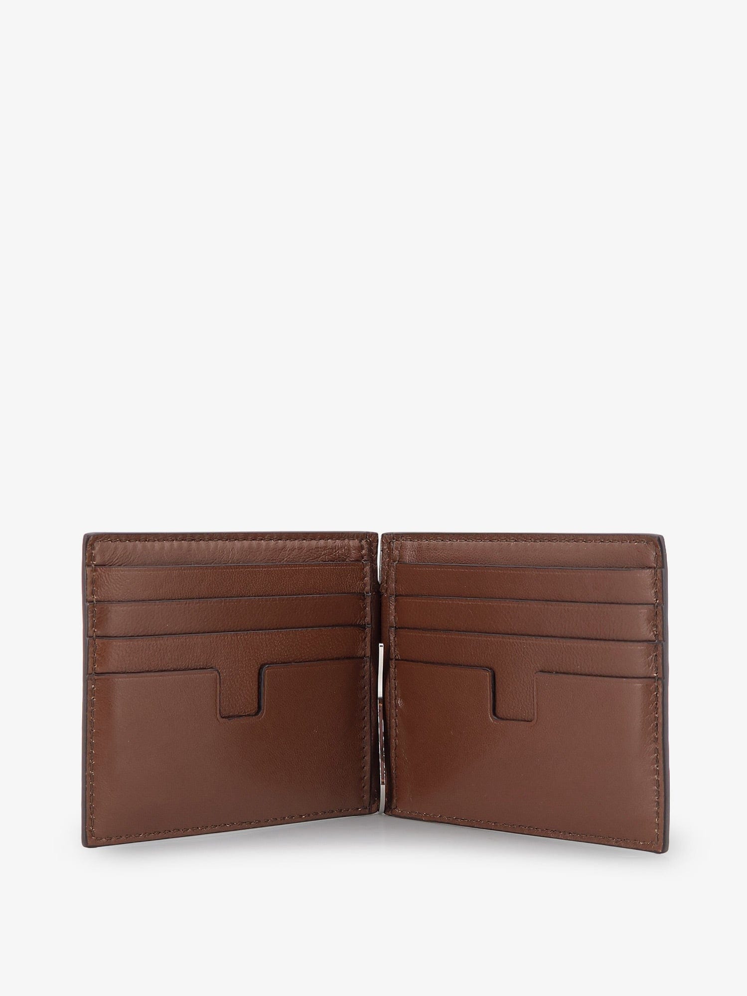 TOM FORD T - Line Money Clip Leather Wallet