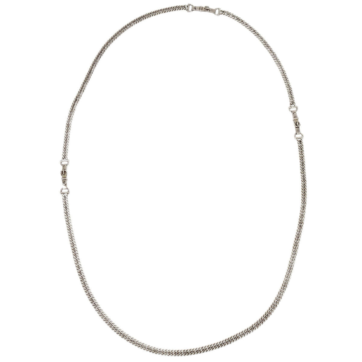 Hermes Necklace Chain Silver Ag925