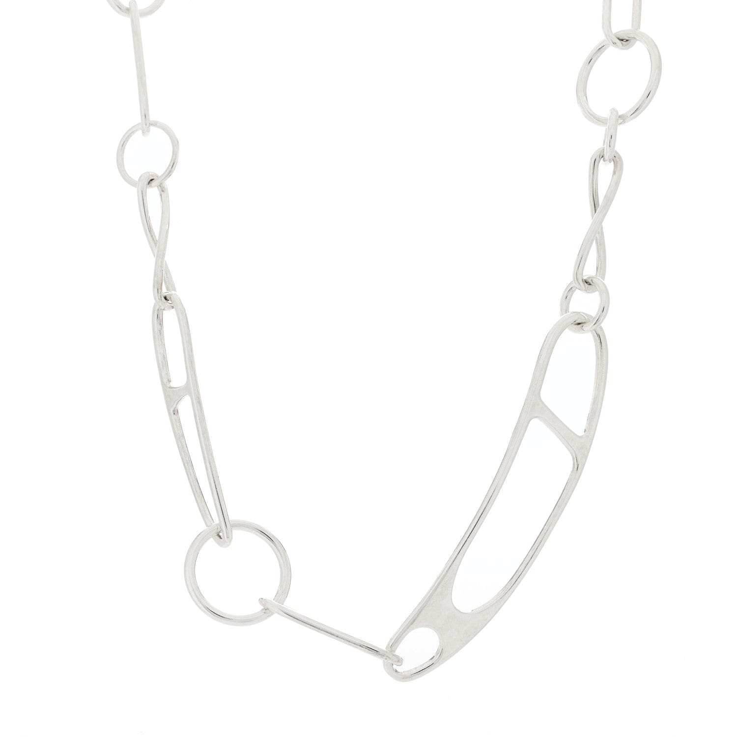 Hermes Sterling Silver Chaine d'Ancre Punk Necklace ST