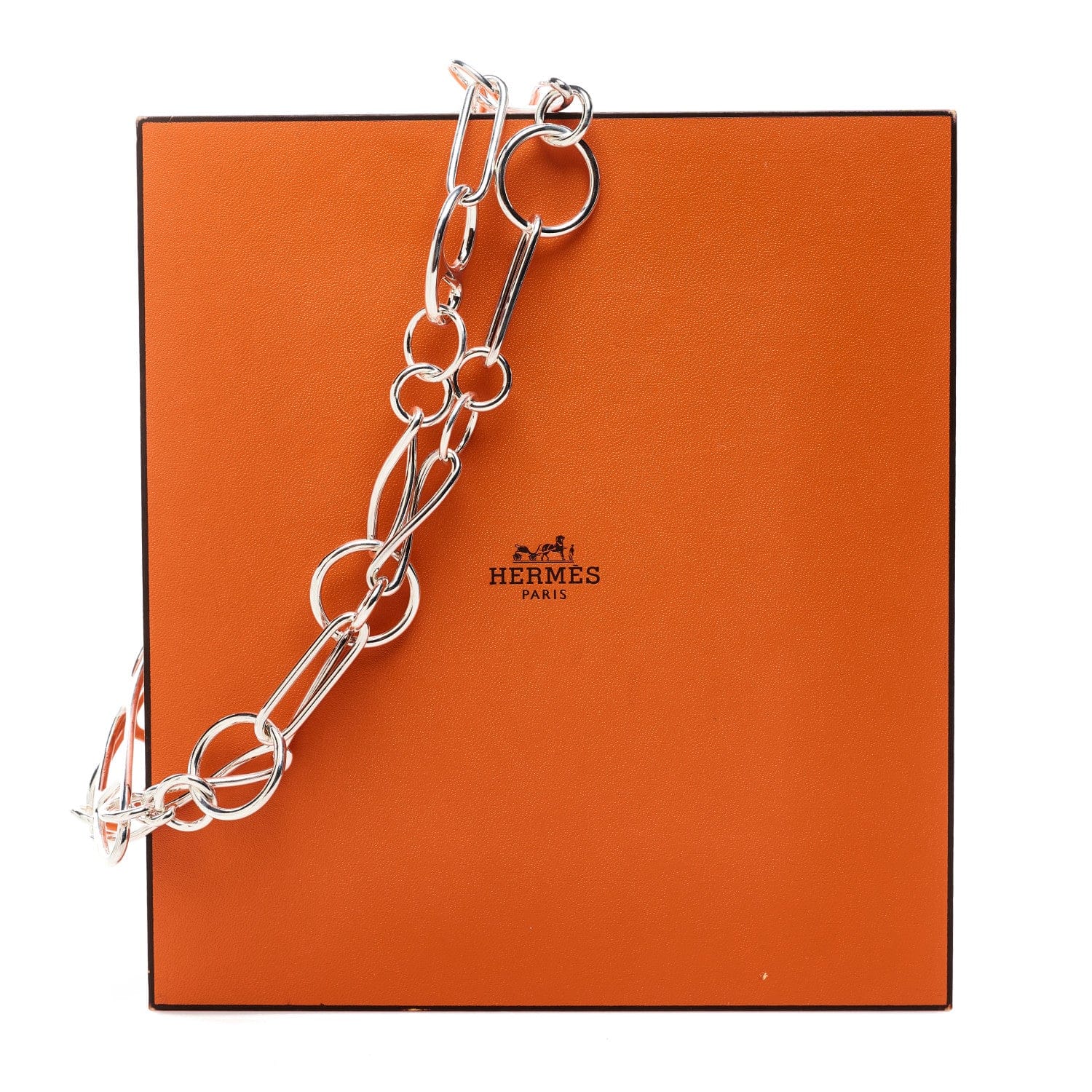 Hermes Sterling Silver Chaine d'Ancre Punk Necklace ST