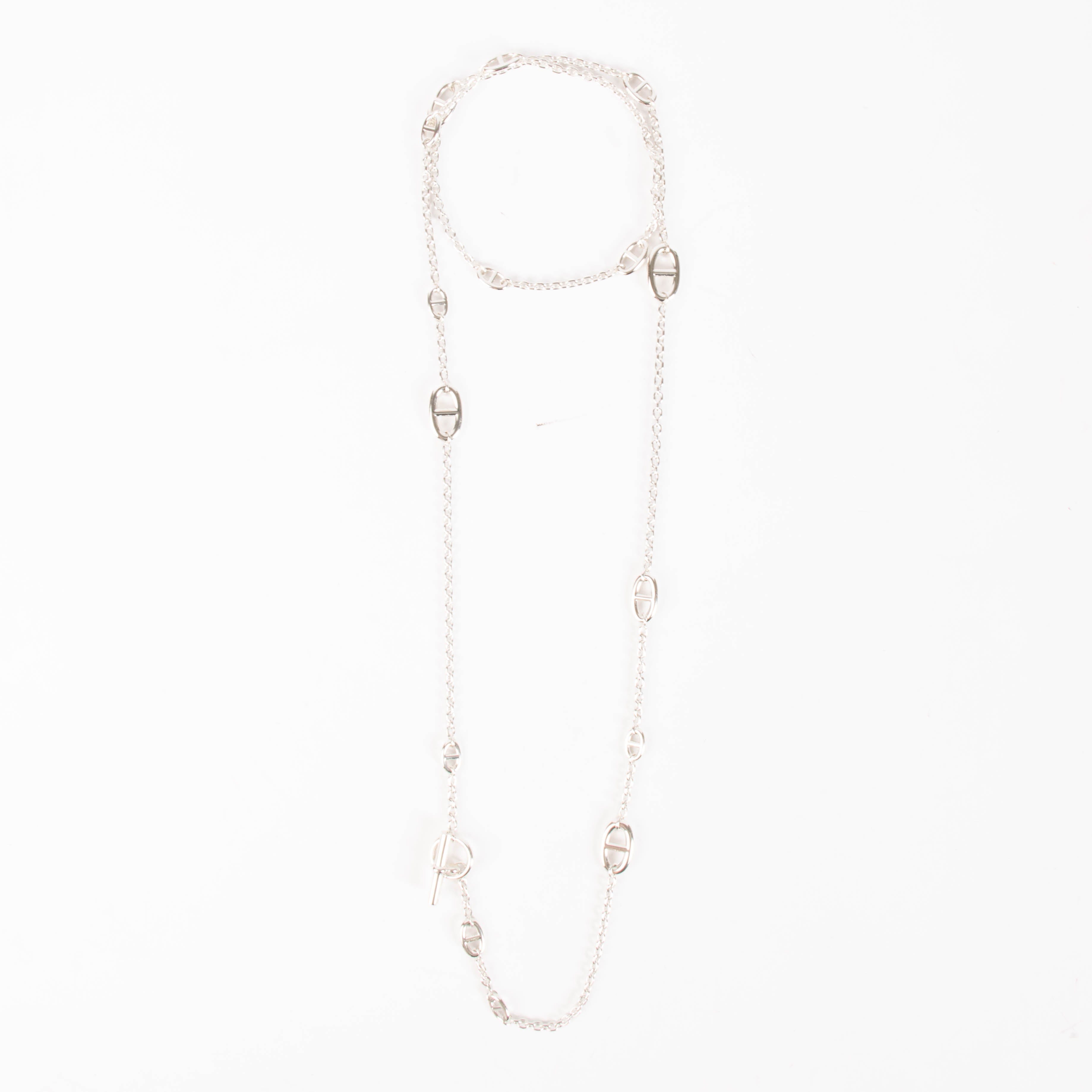 Hermès Sterling Silver Farandole Necklace 120