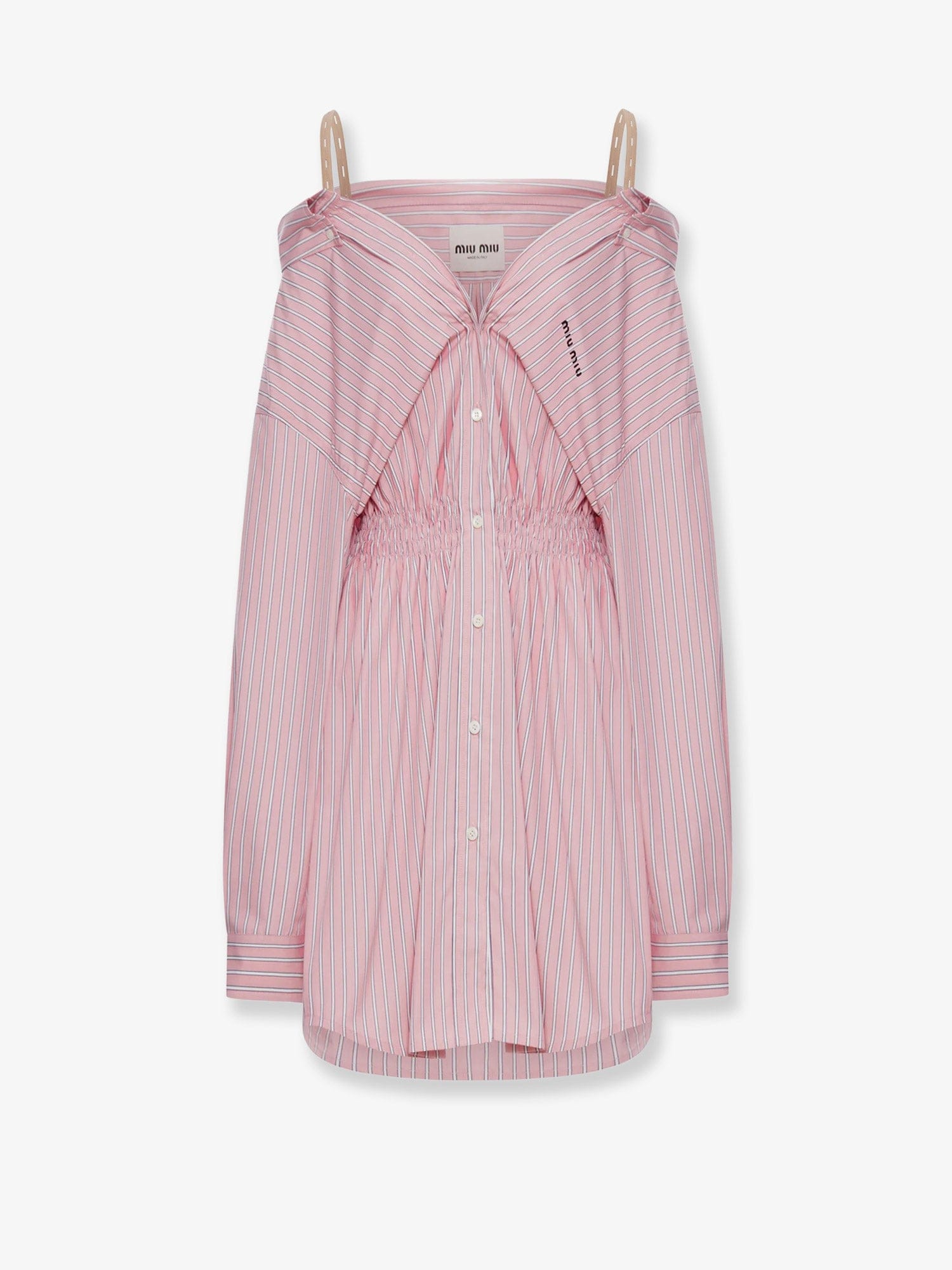 MIU MIU Striped cotton shirt dress