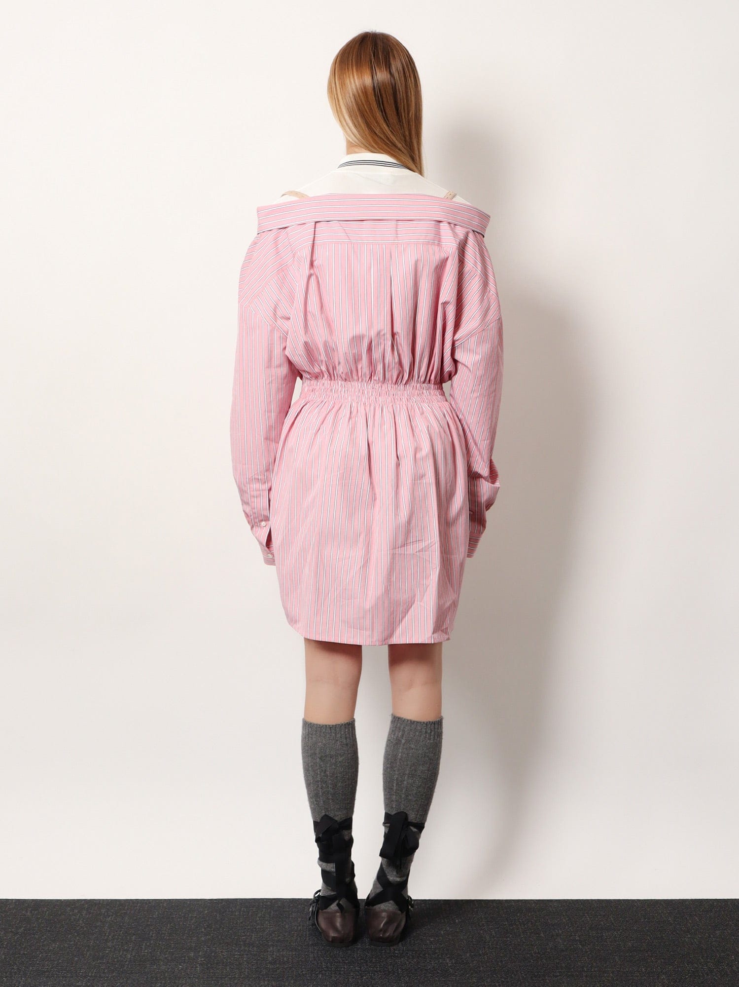 MIU MIU Striped cotton shirt dress