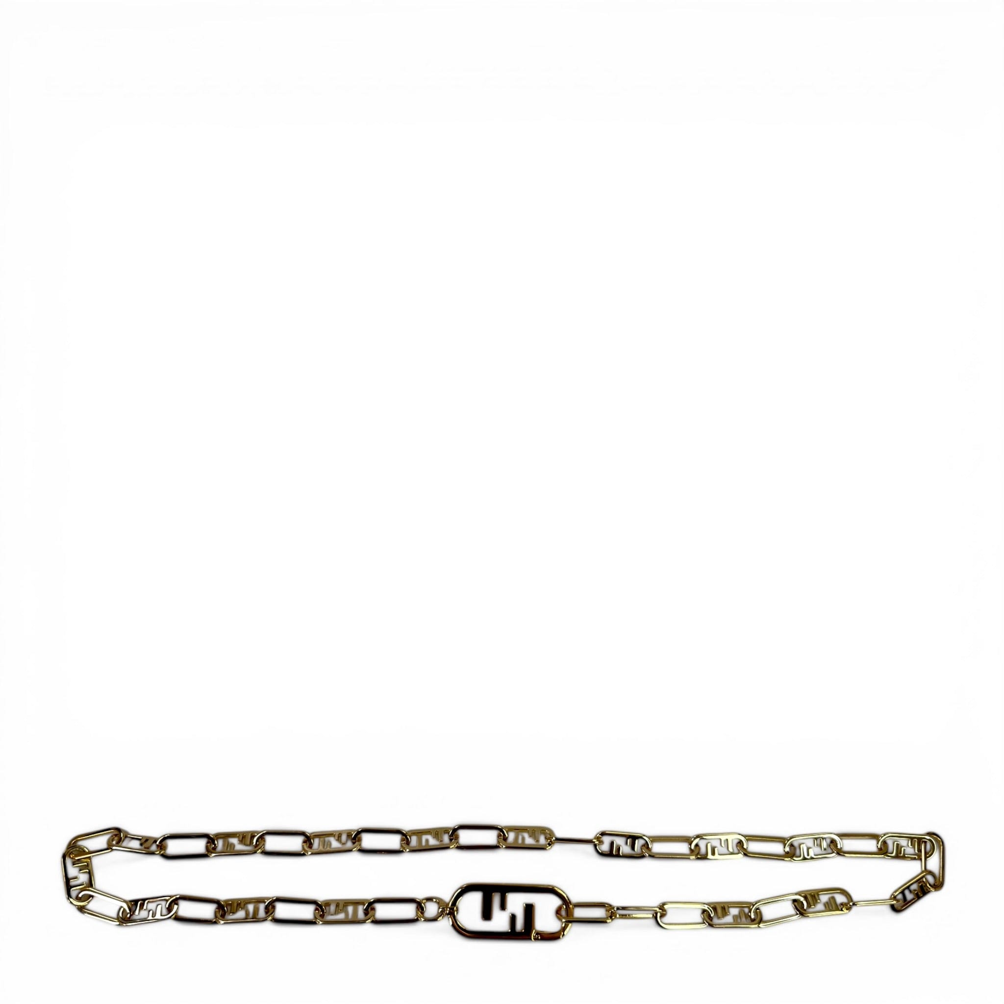 Fendi O'Lock Strap gold - tone metal chain