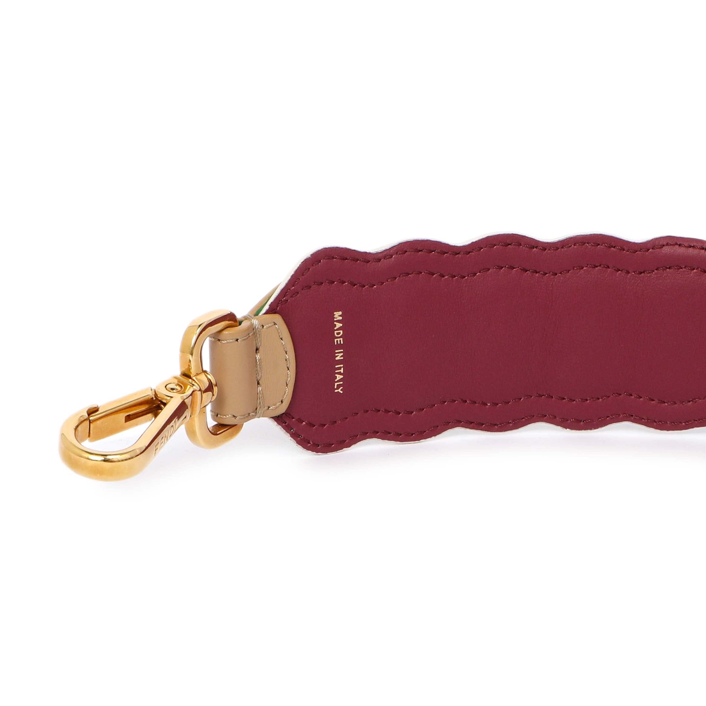 Fendi Calfskin Pearl Embellished Strap You
