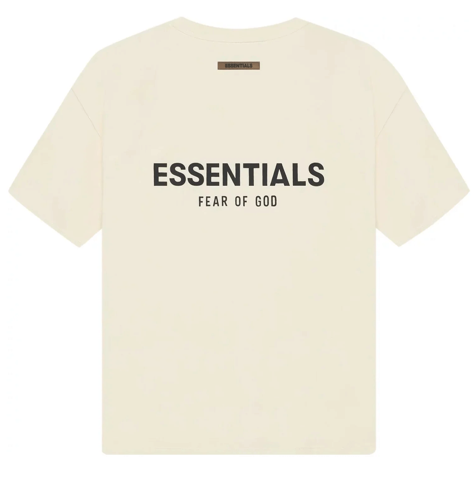 Fear Of God Essentials Short - Sleeve T-Shirt Cream Back Logo (SS21)