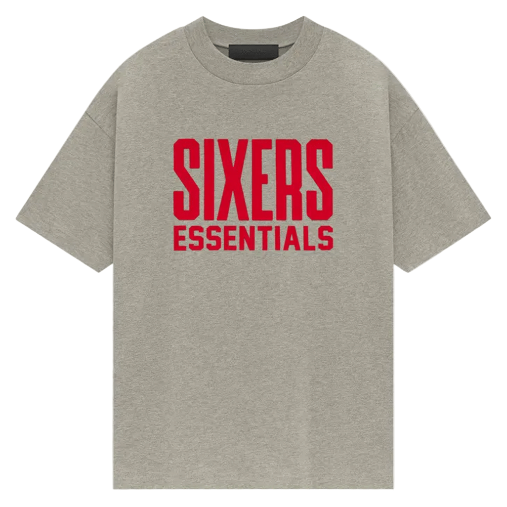 Fear of God Essentials x NBA Philadelphia 76ers Sixers T-Shirt Warm Heather (SS25)