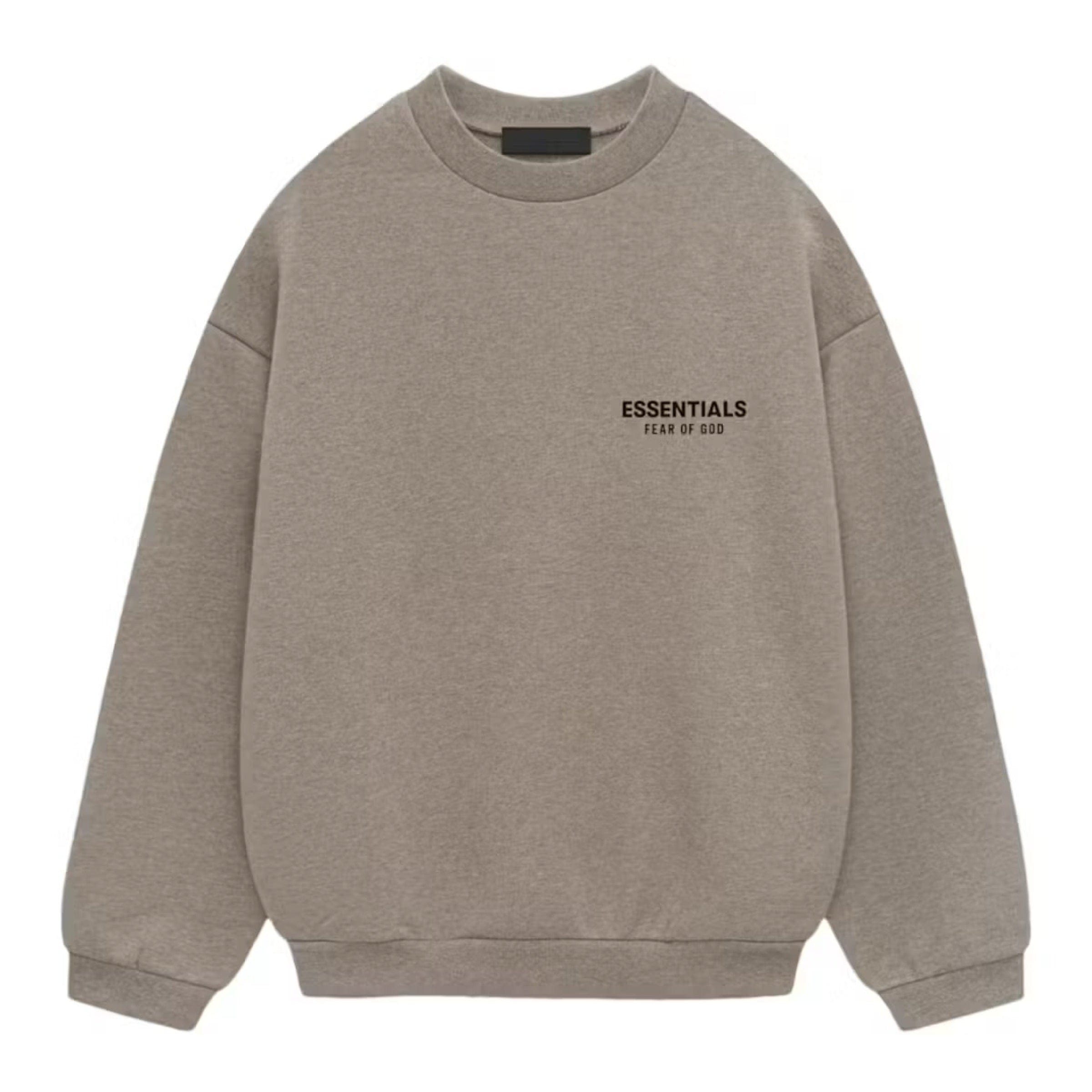 Fear of God ESSENTIALS Fleece Crewneck - Dark Heather Grey (Holiday 2024)
