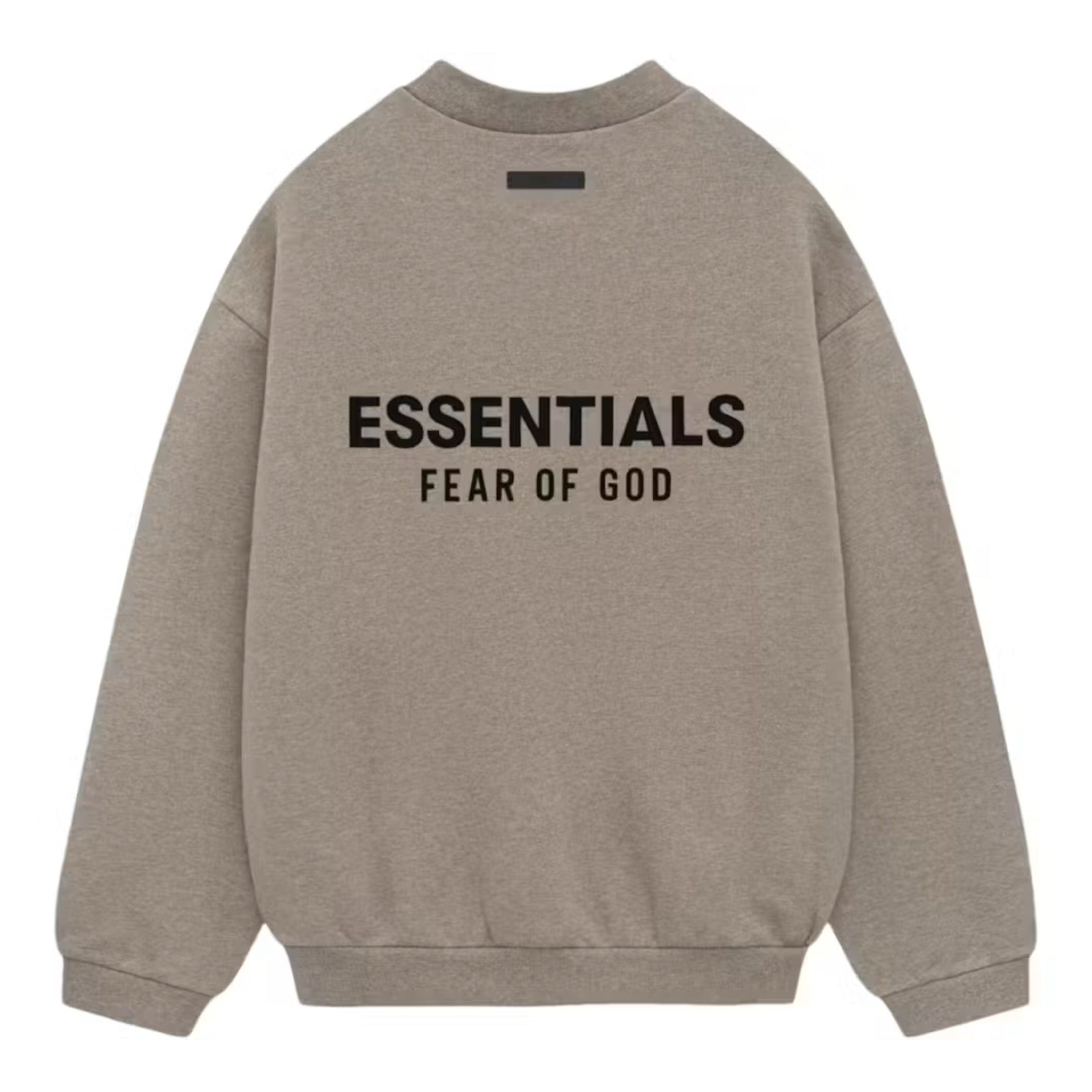 Fear of God ESSENTIALS Fleece Crewneck - Dark Heather Grey (Holiday 2024)