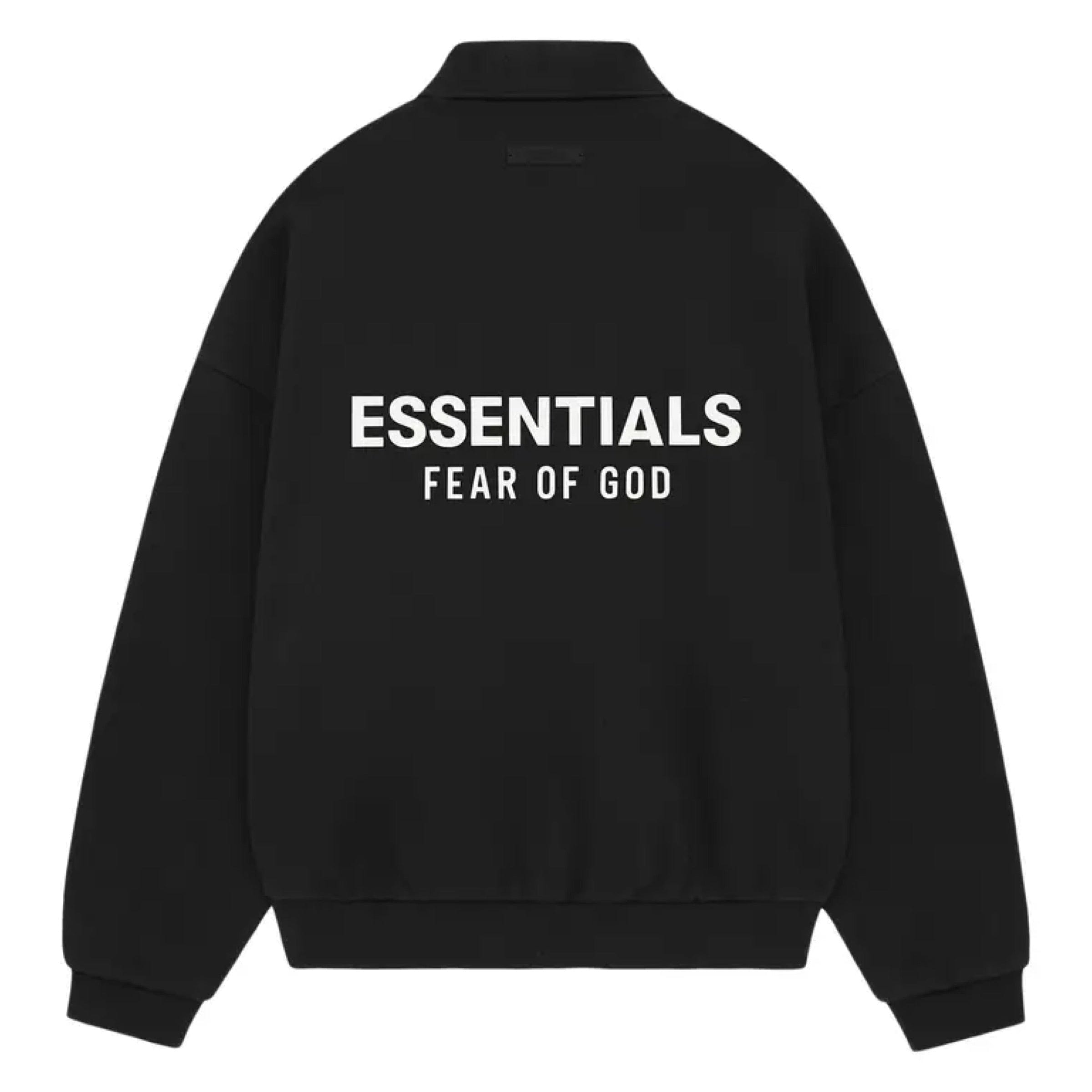 Fear of God ESSENTIALS Fleece Polo - Black (Holiday 2024)