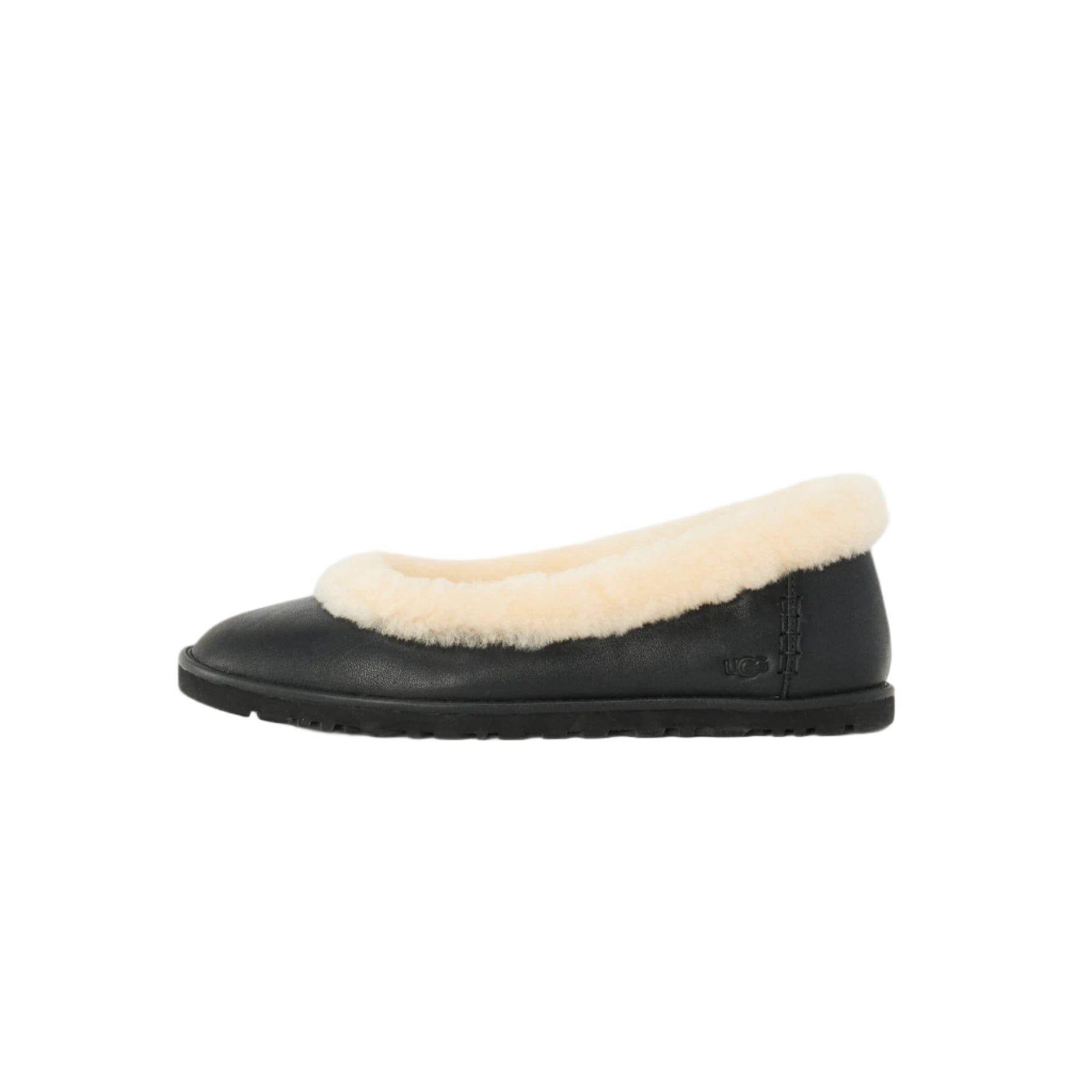 UGG Zora Leather Ballet Flat Black - Preorder