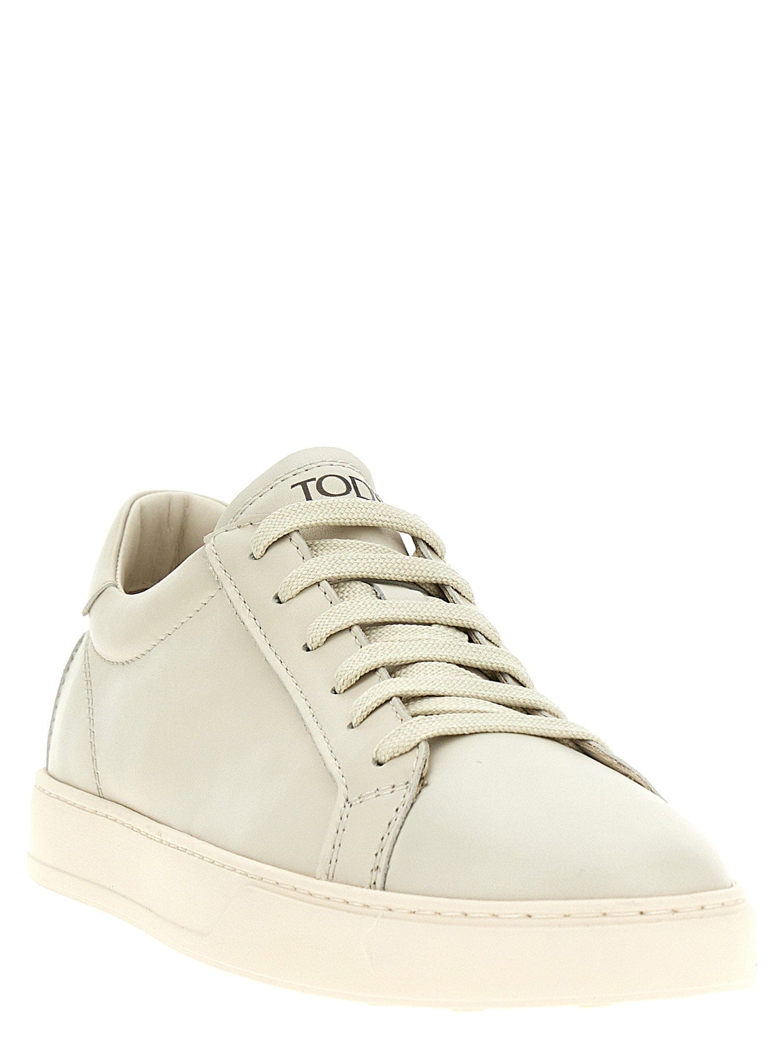Tod's Allacciata Cassetta Sneaker — Cream