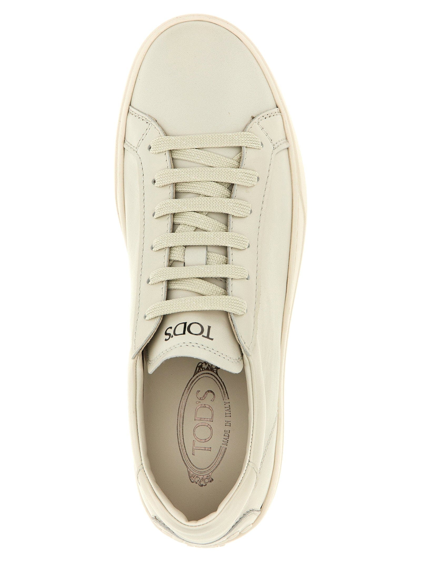 Tod's Allacciata Cassetta Sneaker — Cream