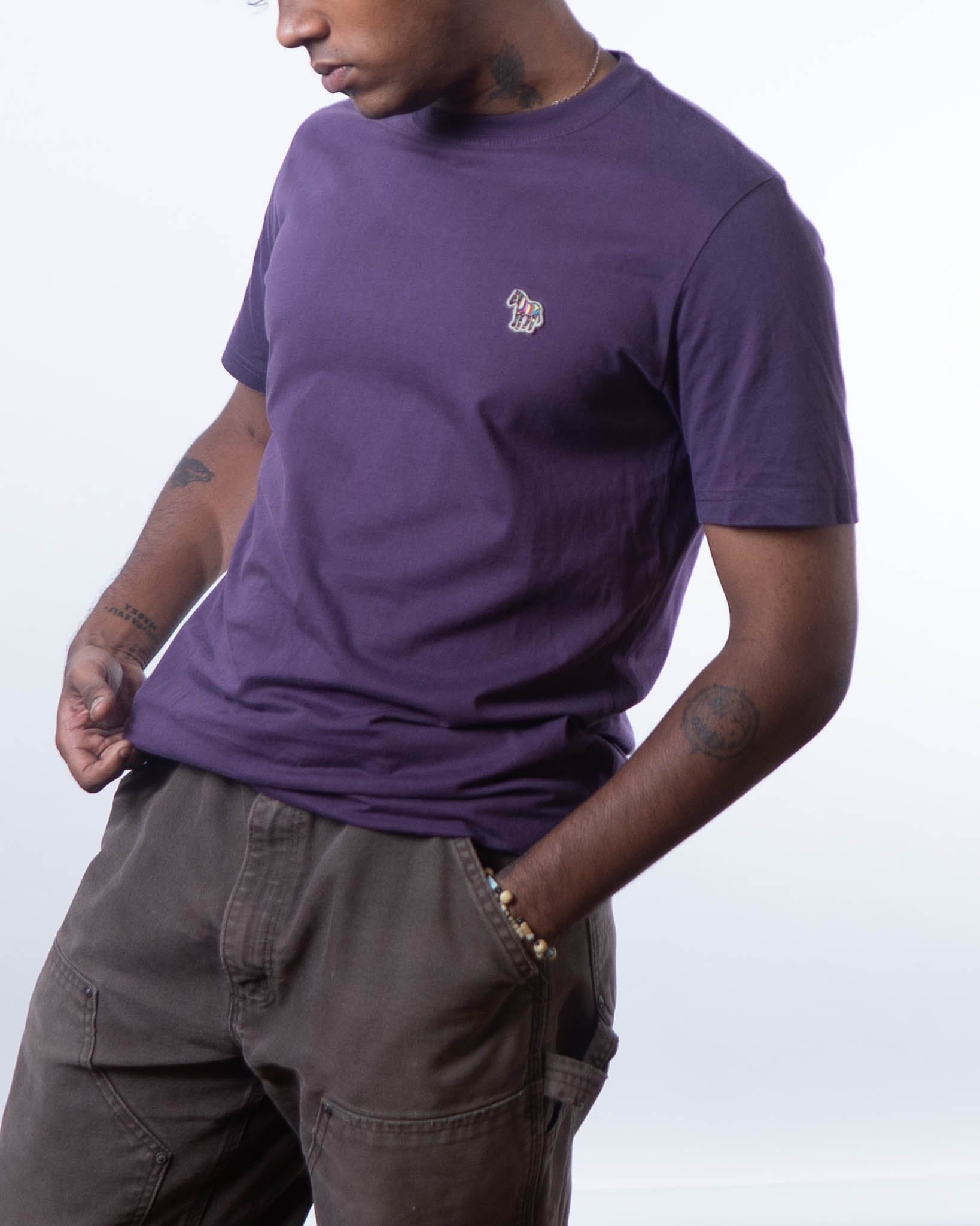 POLO RALPH Lauren Paul Smith Zebra Logo T - Shirt - Purple (M)