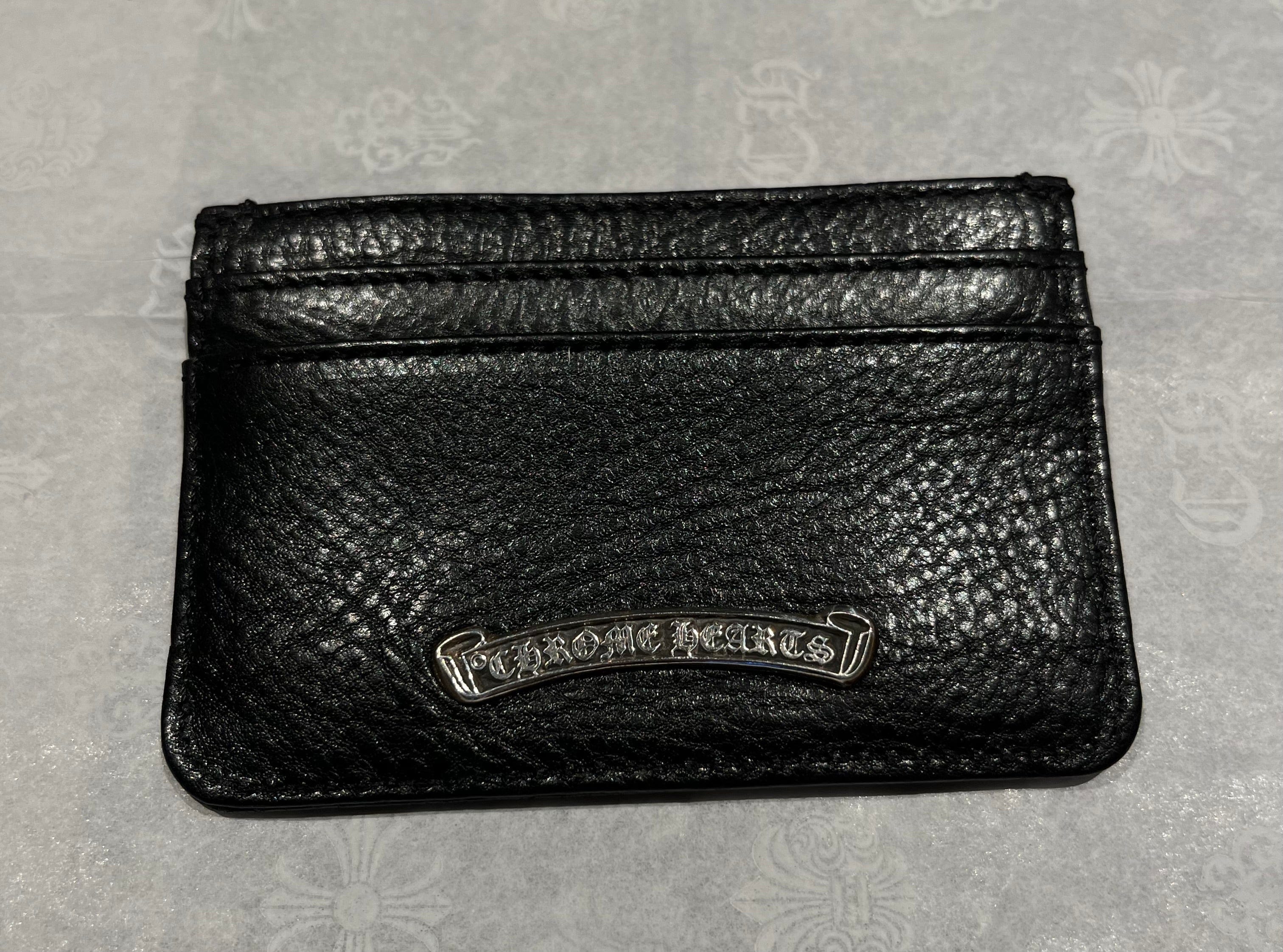 Chrome Hearts Card Holder Chrome Hearts Logo Black