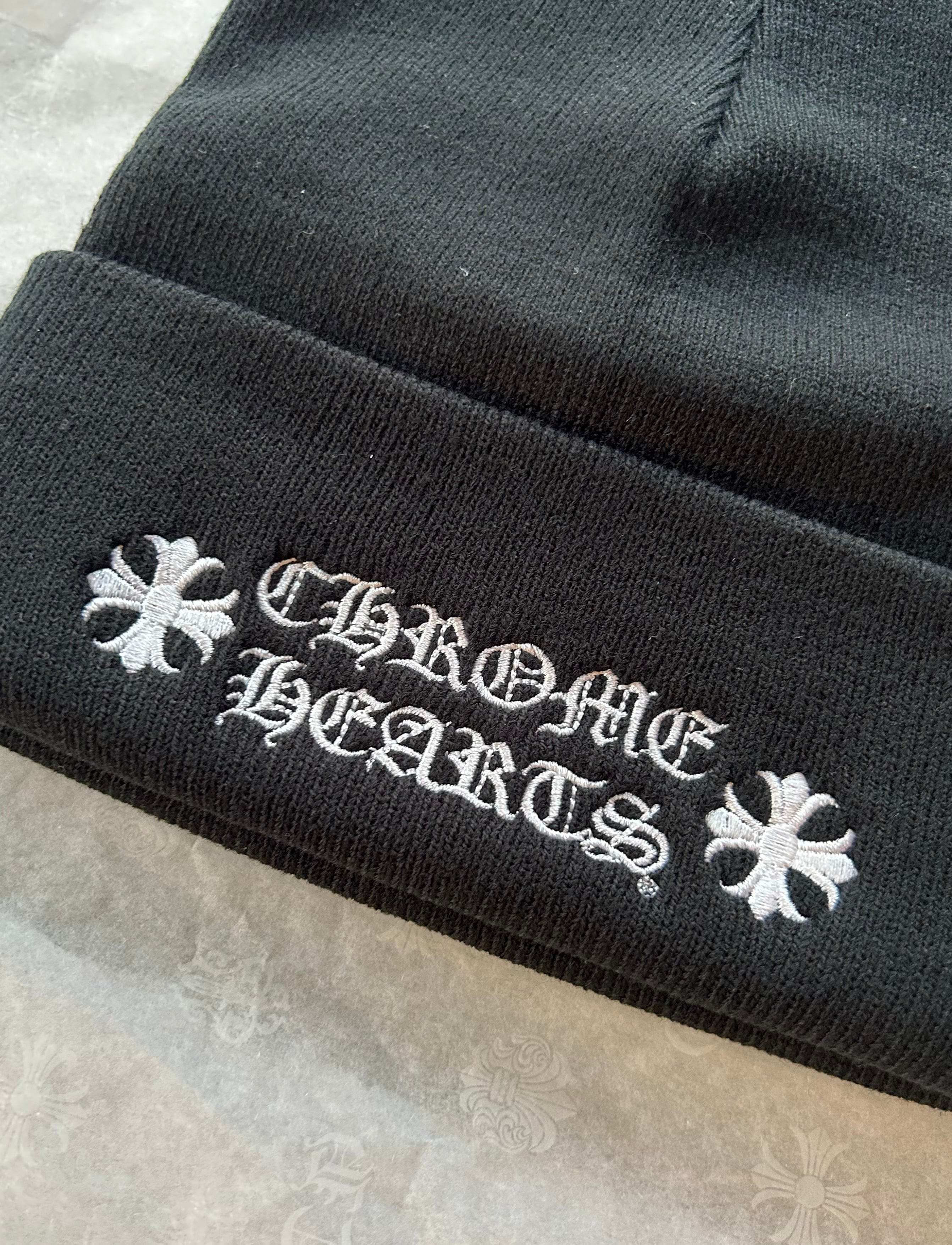 Chrome Hearts Beanie Chrome Hearts Logo Black