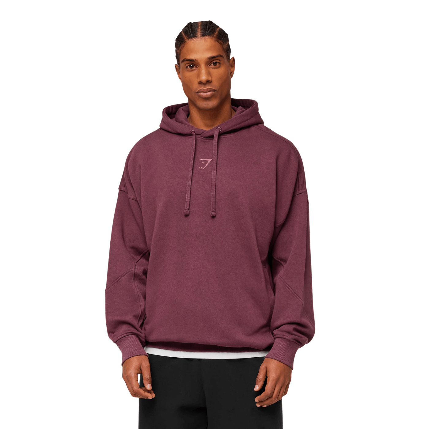 Gymshark Power Hoodie oversized fit GS Impact Burgundy