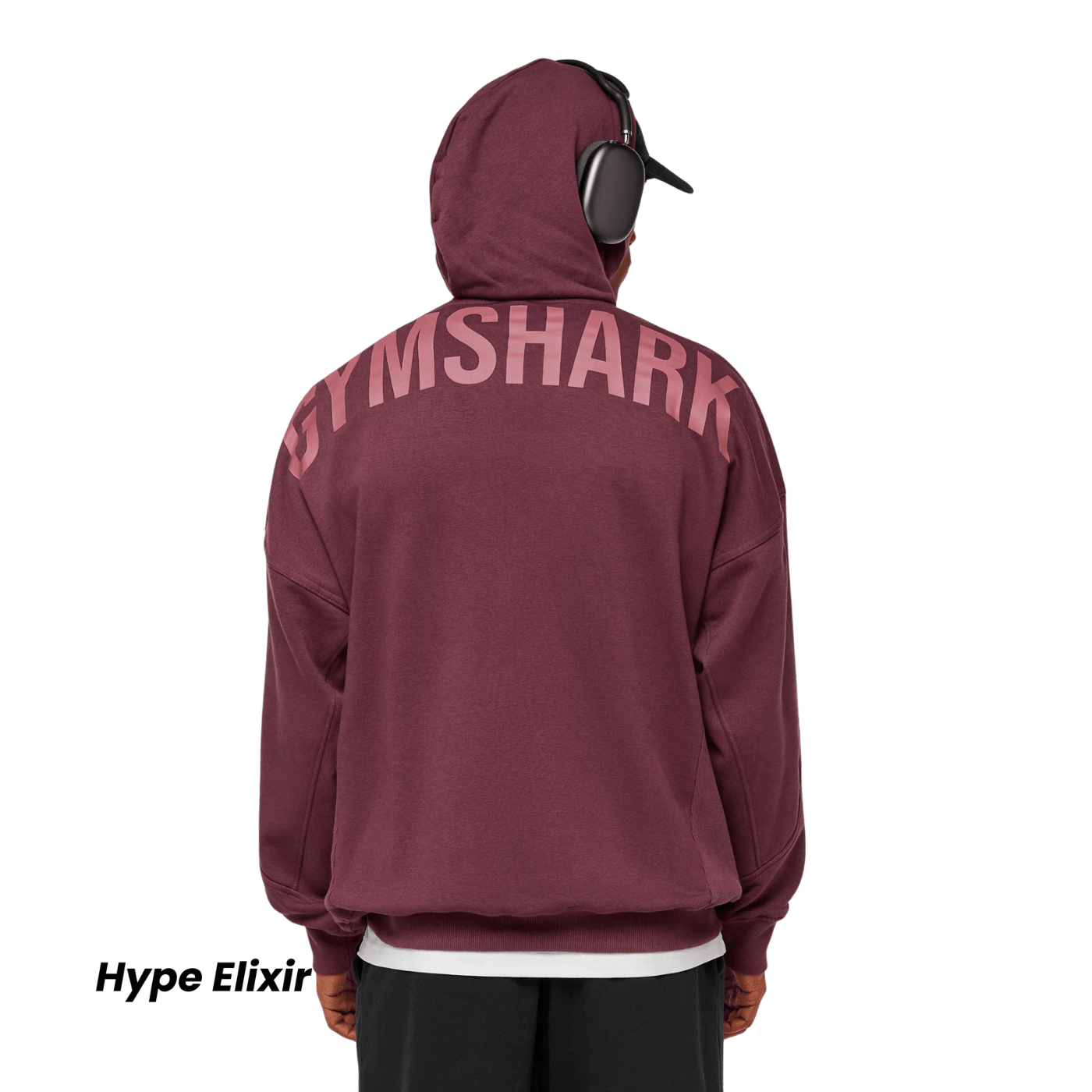 Gymshark Power Hoodie oversized fit GS Impact Burgundy