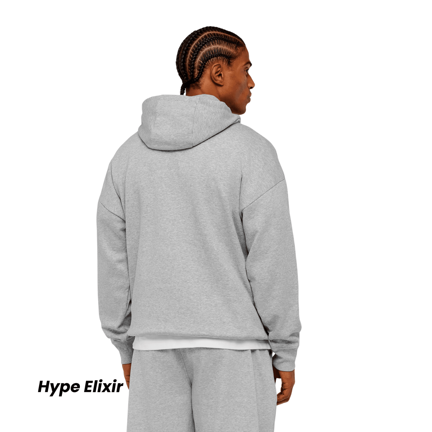 Gymshark 12 Graphic Hoodie oversized fit - Light Grey Core Marl