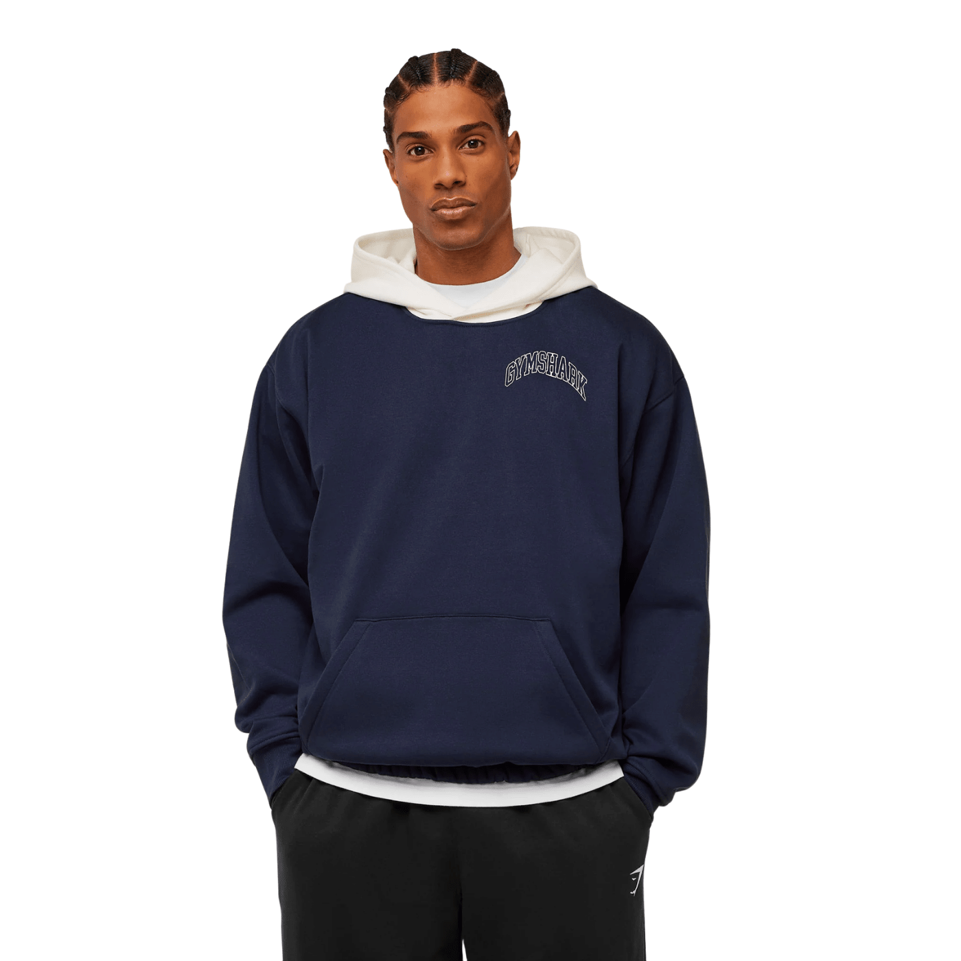 Gymshark Collegiate Tech Hoodie oversized fit Heavy Blue
