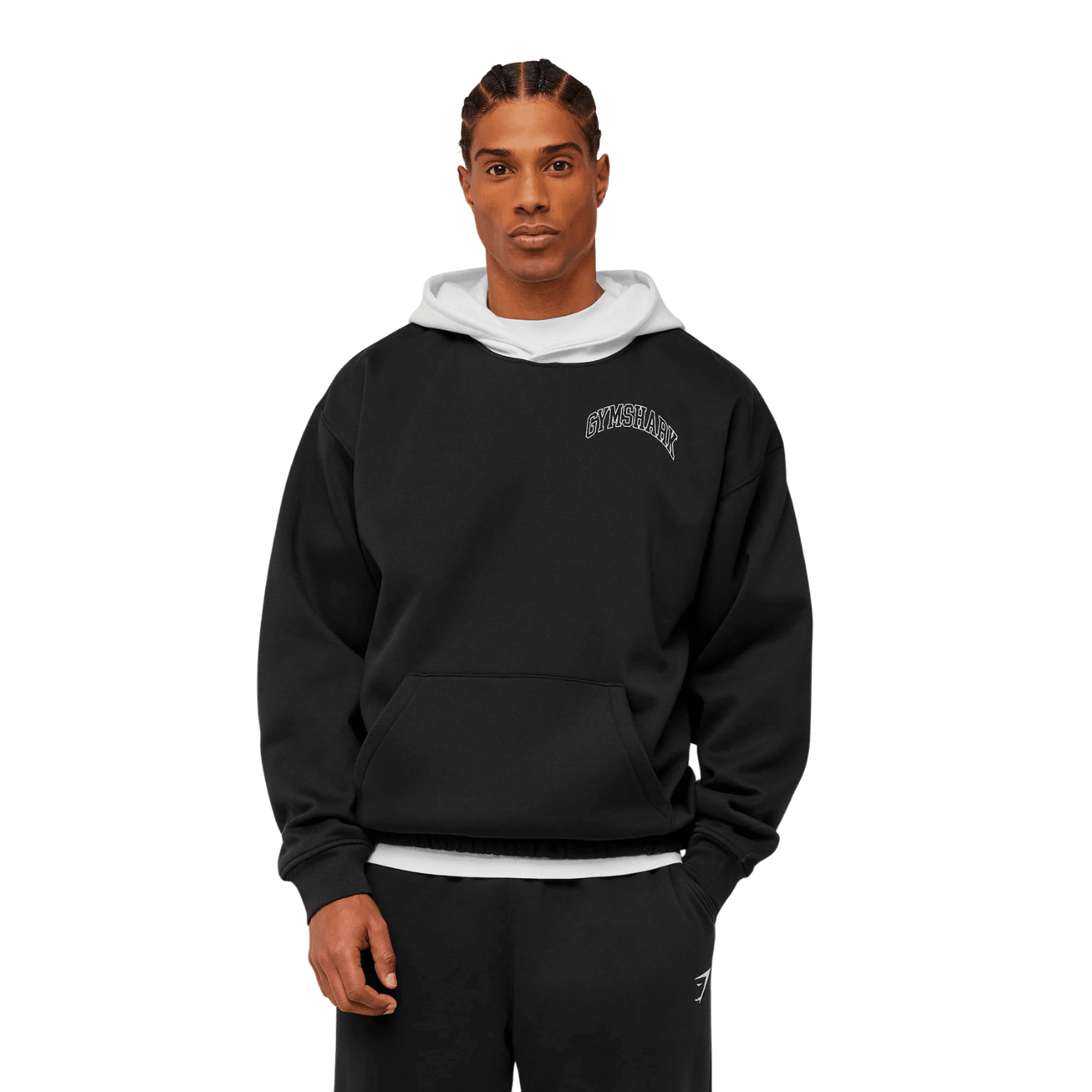 Gymshark Collegiate Tech Hoodie oversized fit GS Black
