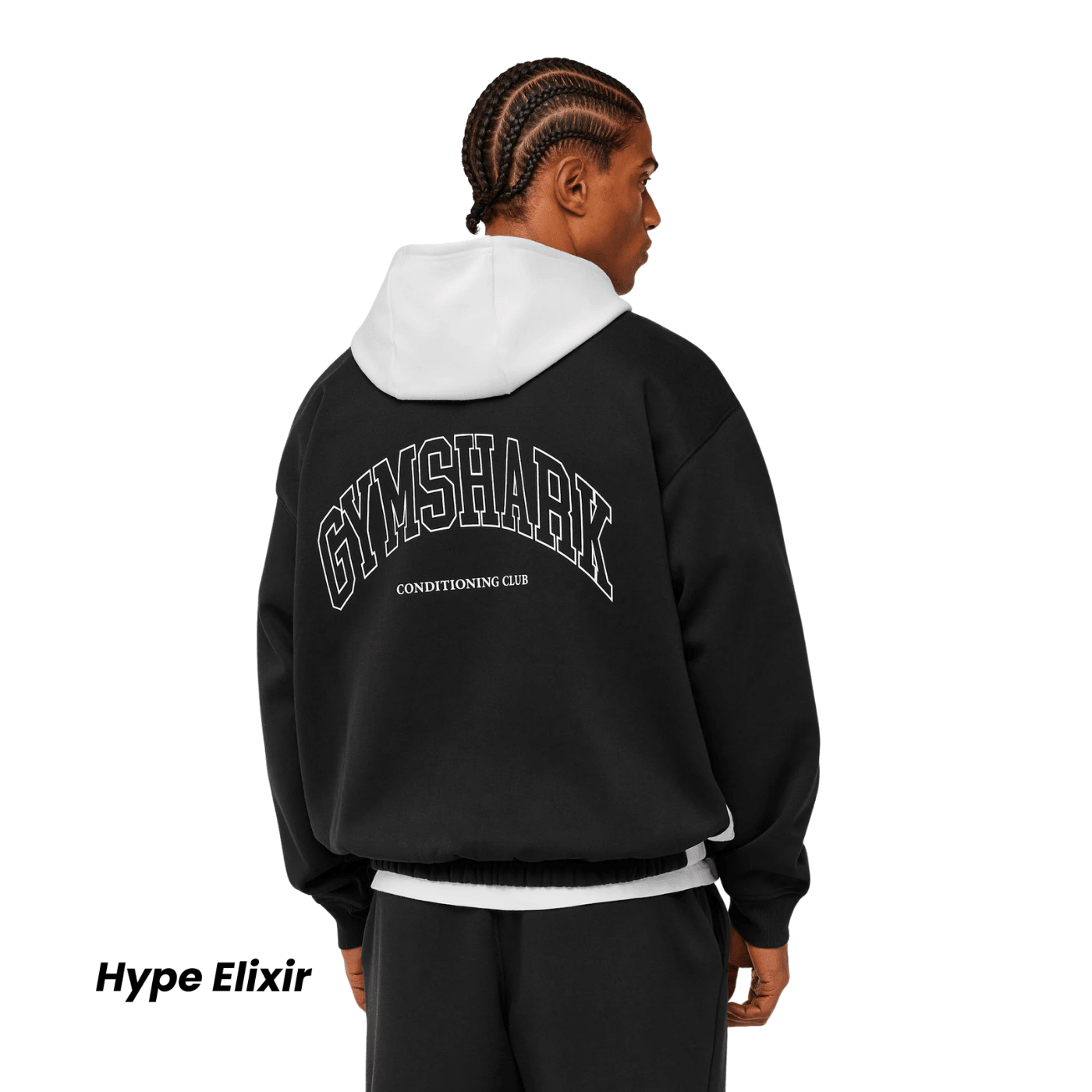 Gymshark Collegiate Tech Hoodie oversized fit GS Black