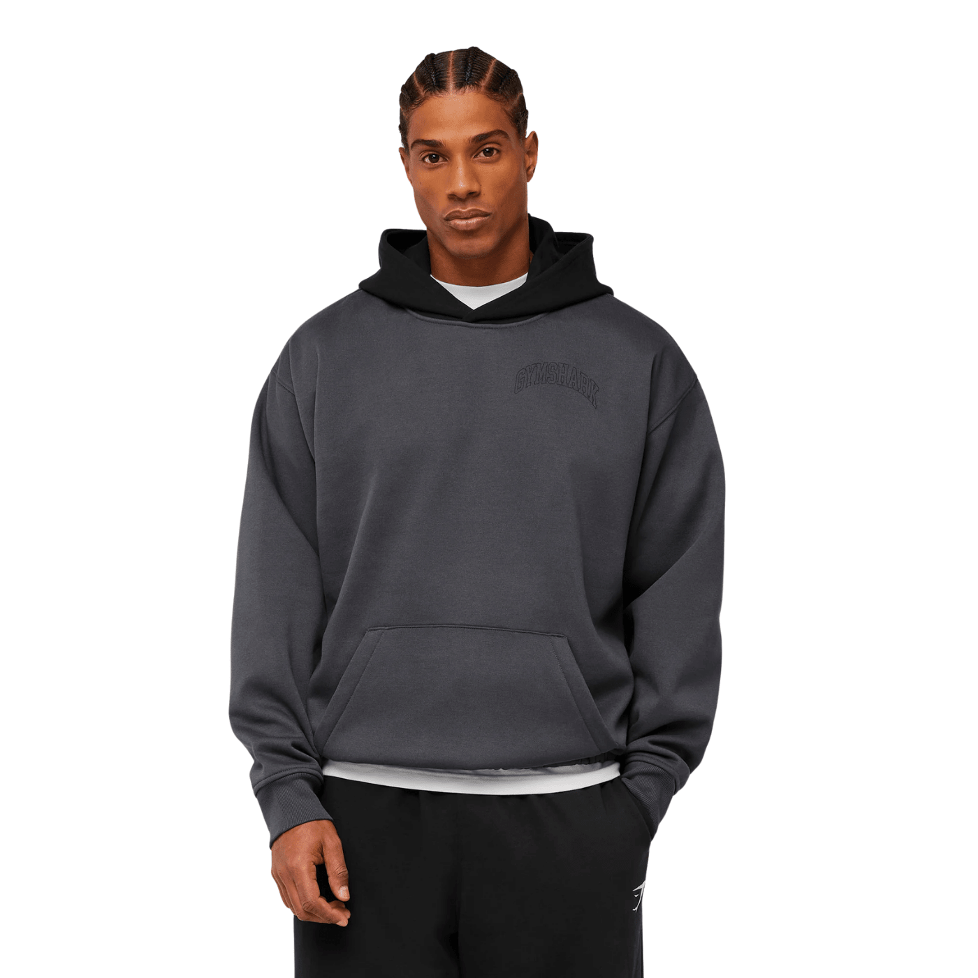 Gymshark Collegiate Tech Hoodie oversized fit Onyx Grey