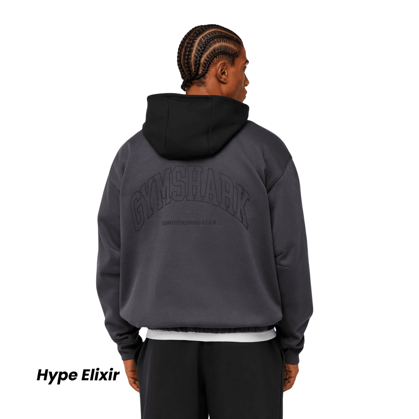 Gymshark Collegiate Tech Hoodie oversized fit Onyx Grey