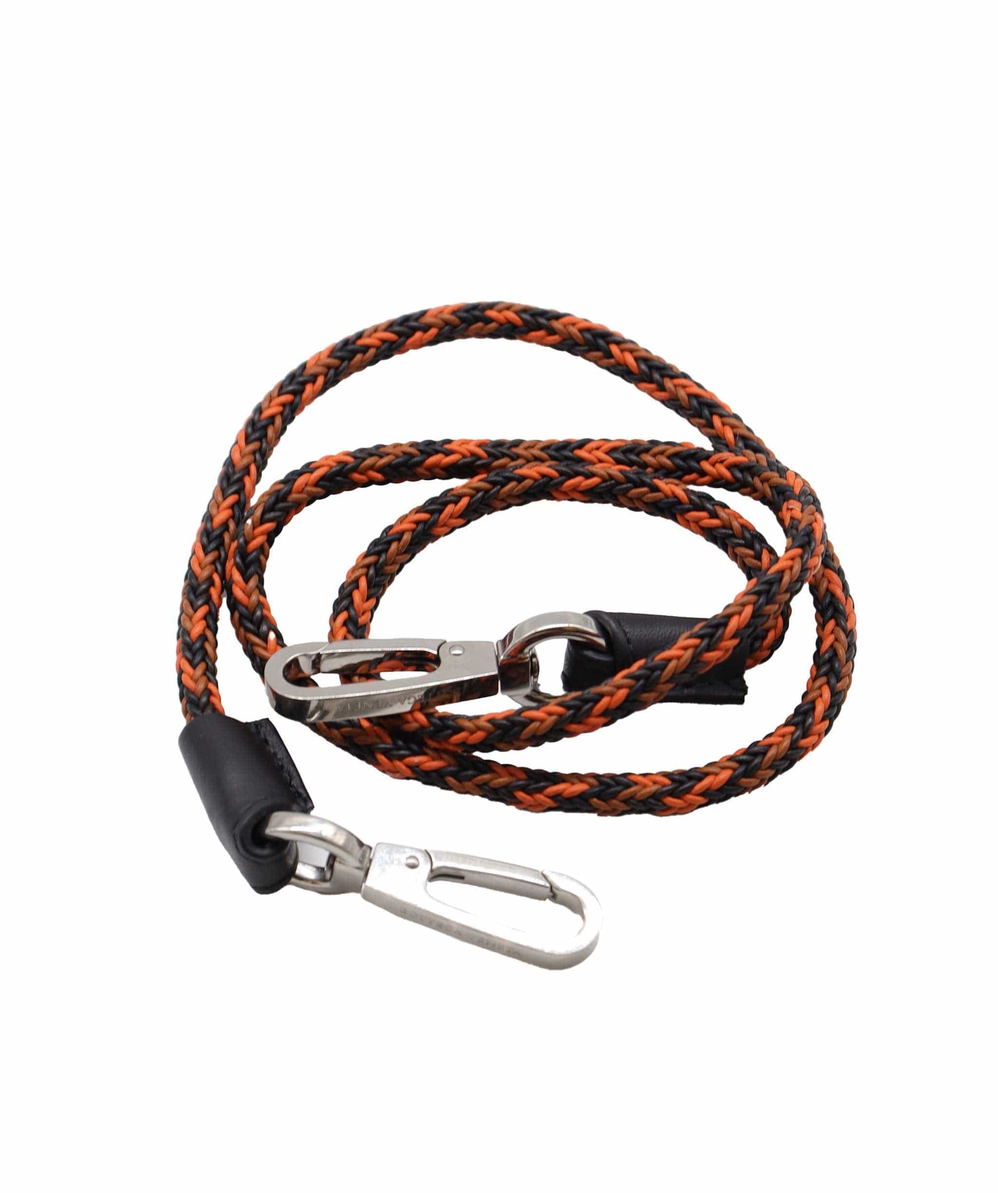 BOTTEGA VENETA Wallet Code Strap Leather Orange Auth 106962 DXBS3143