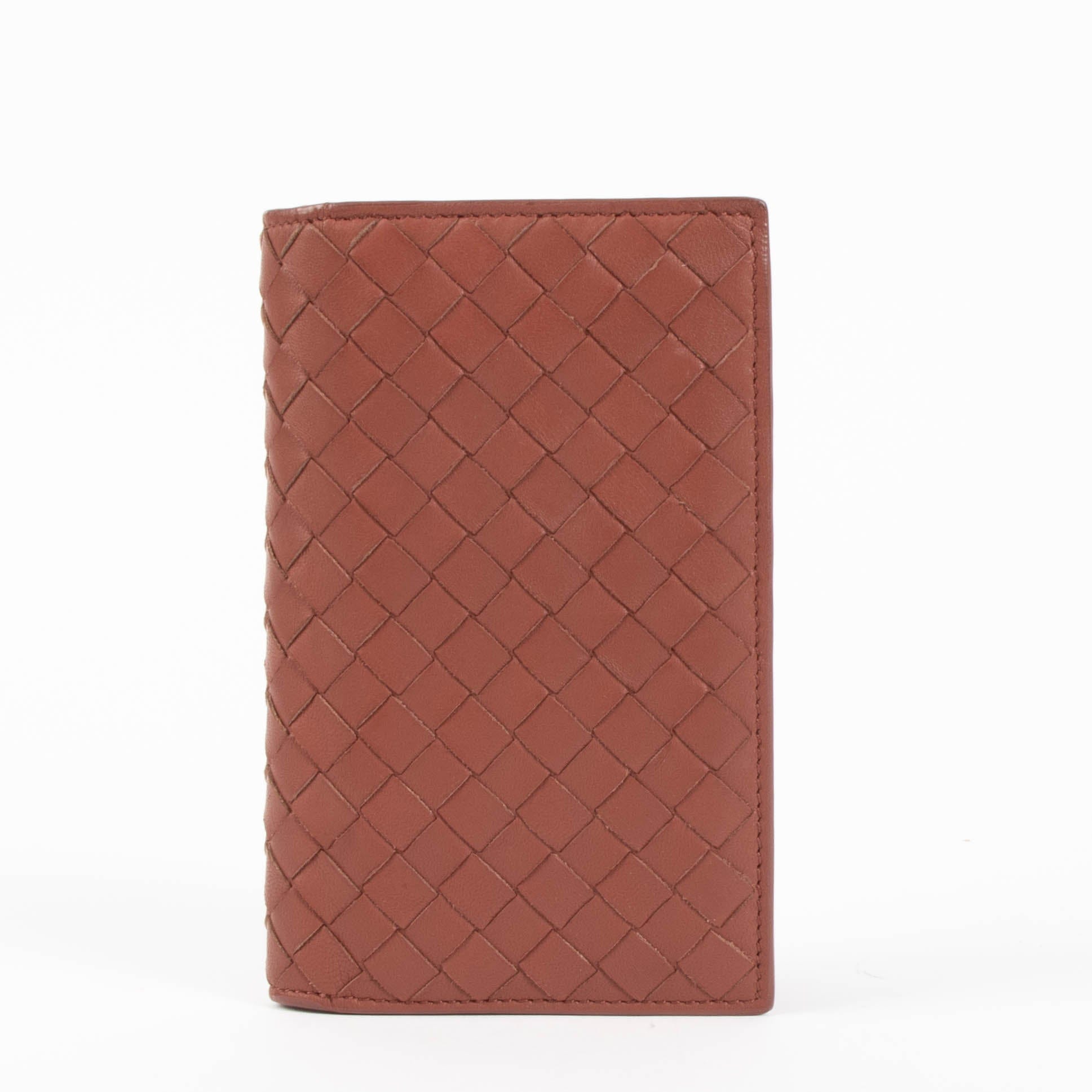 Bottega Veneta Red Intrecciato Leather Wallet