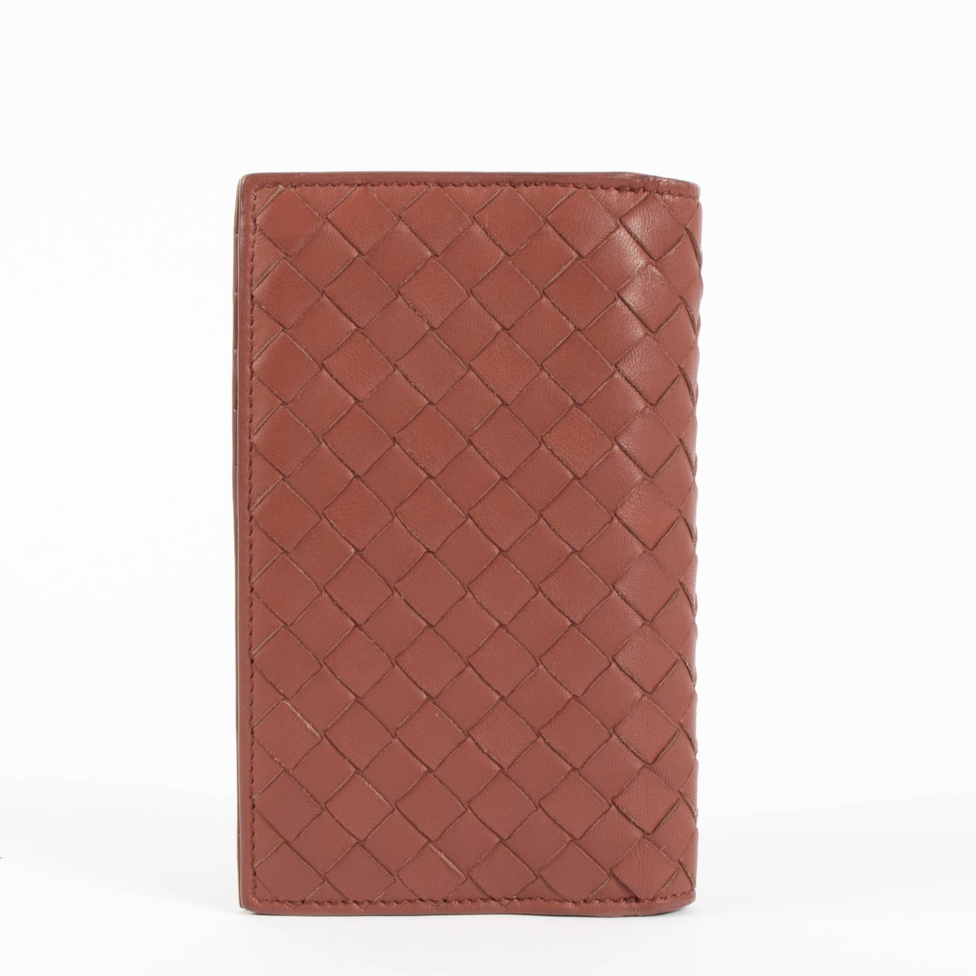 Bottega Veneta Red Intrecciato Leather Wallet