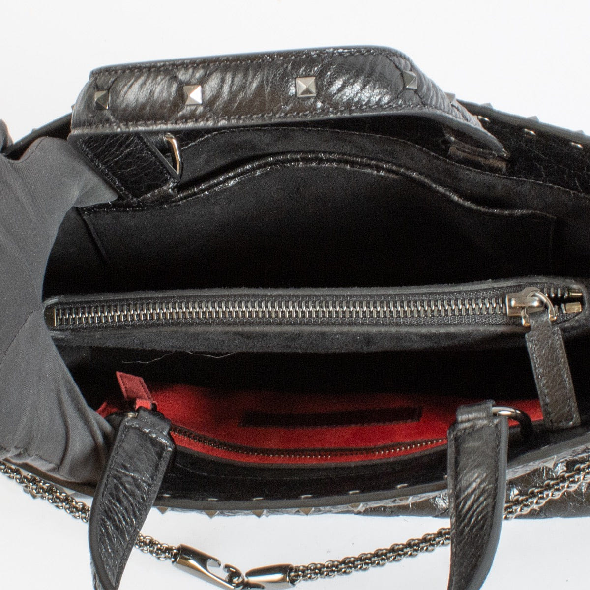 Valentino Garavani Black Rockstud Small Tote Bag
