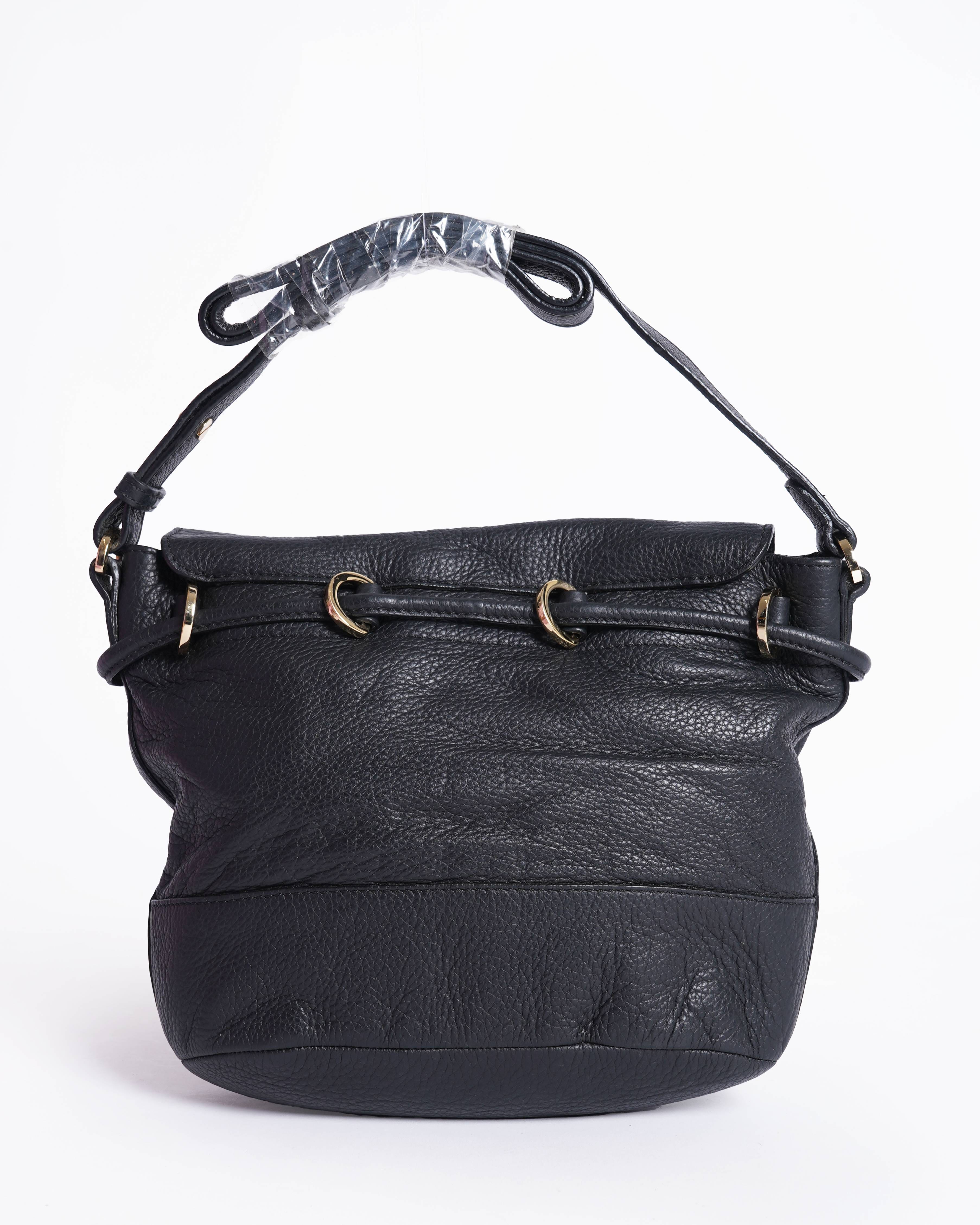 Chloé See by Chloe Vicki Black Leather Tassel Crossbody Bag