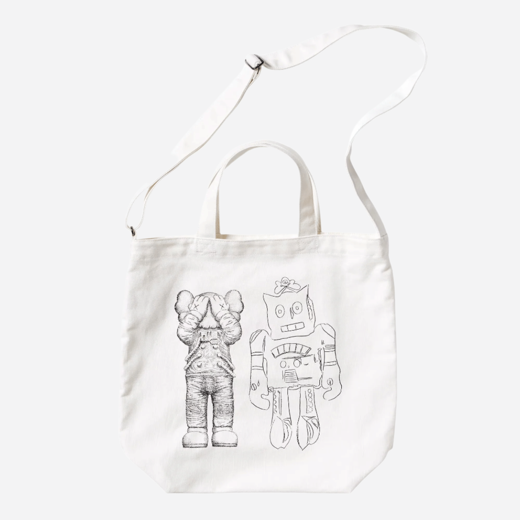 Kaws x Uniqlo x Andy Warhol UT 2 - Way Tote Bag White