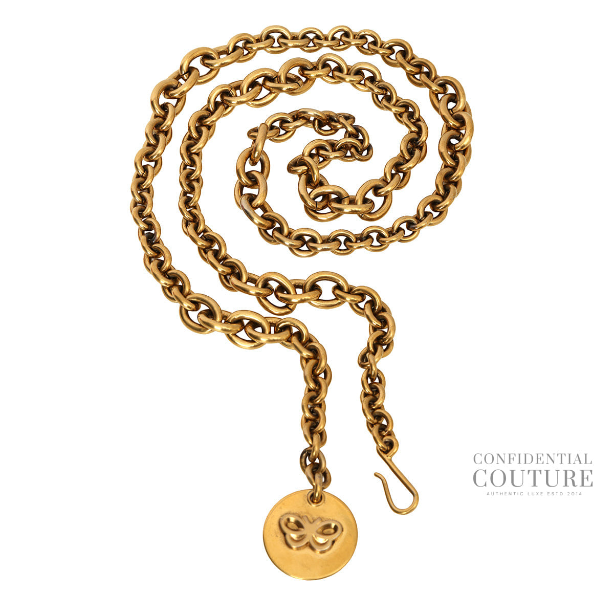 Bottega Veneta Gold Tone Metal Chain Link Belt - One Size