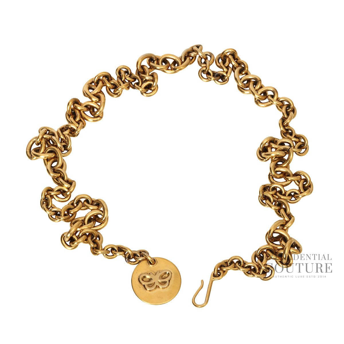 Bottega Veneta Gold Tone Metal Chain Link Belt - One Size