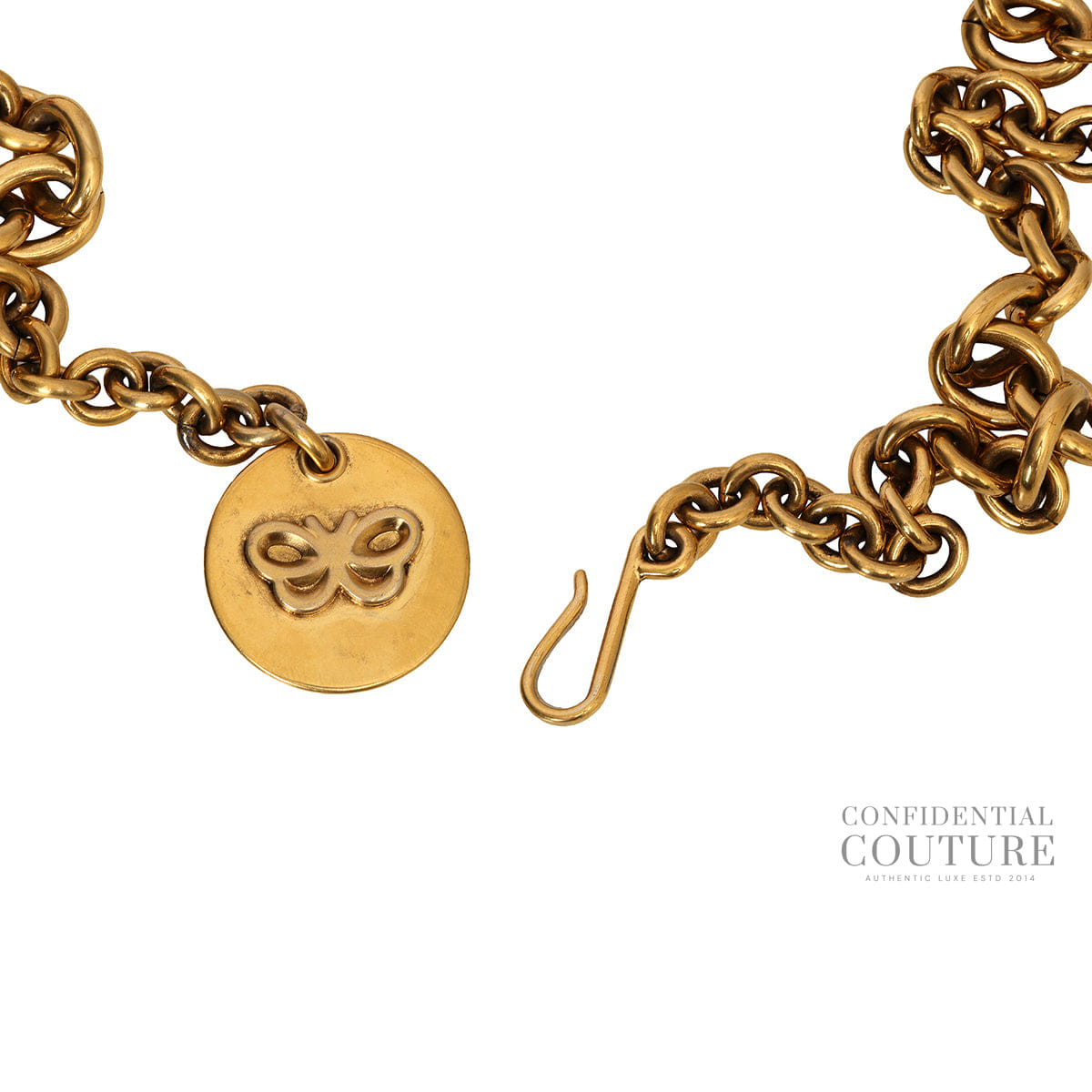 Bottega Veneta Gold Tone Metal Chain Link Belt - One Size