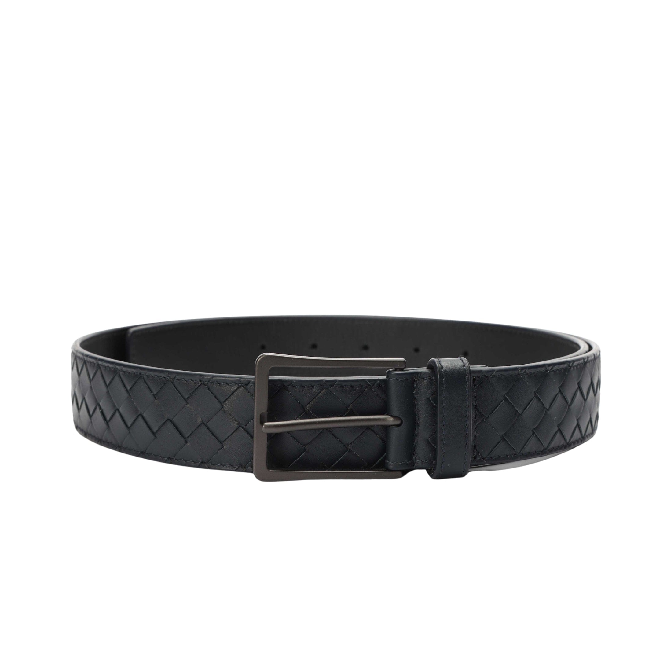 Bottega Veneta Intrecciato Black Piccolo Belt