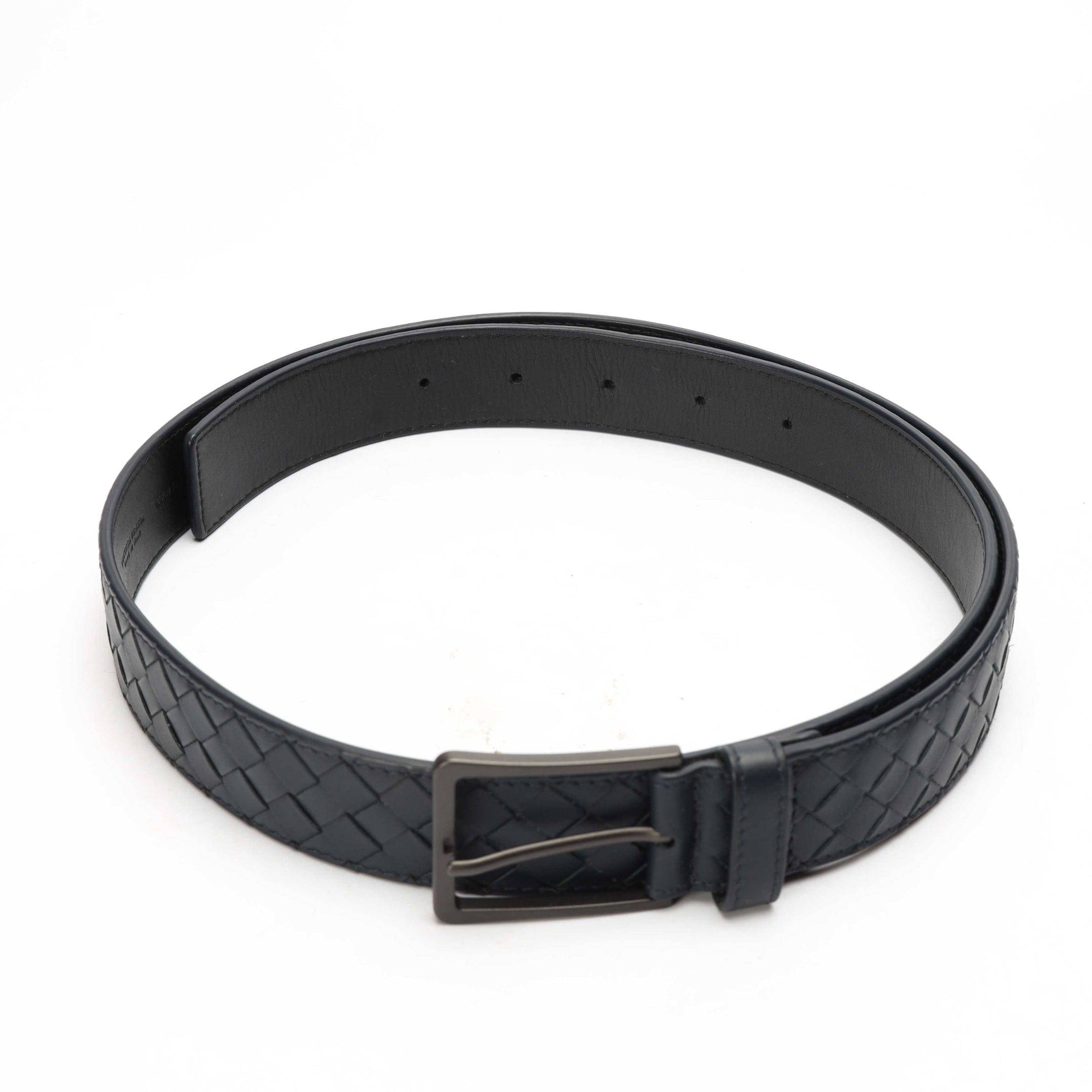 Bottega Veneta Intrecciato Black Piccolo Belt