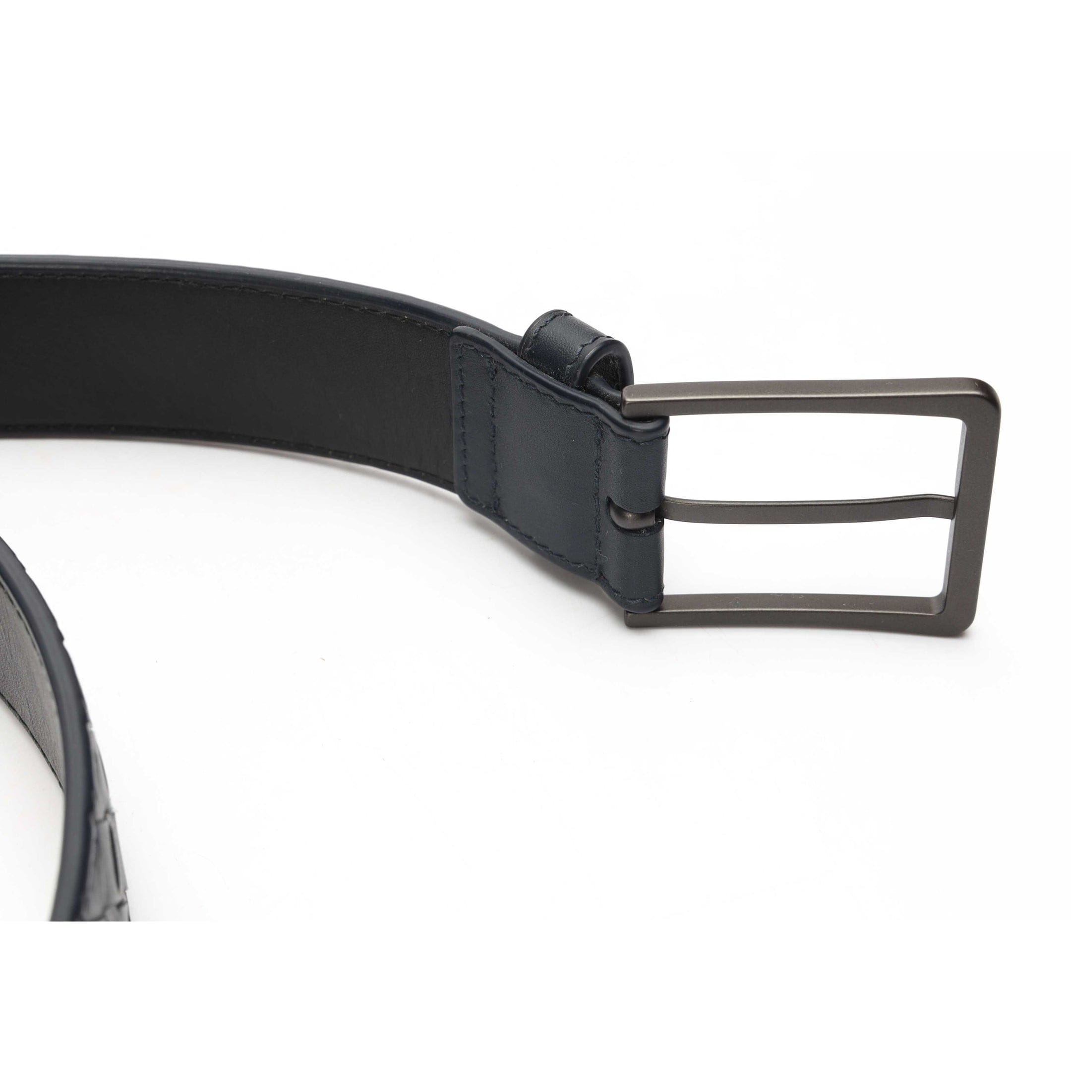 Bottega Veneta Intrecciato Black Piccolo Belt