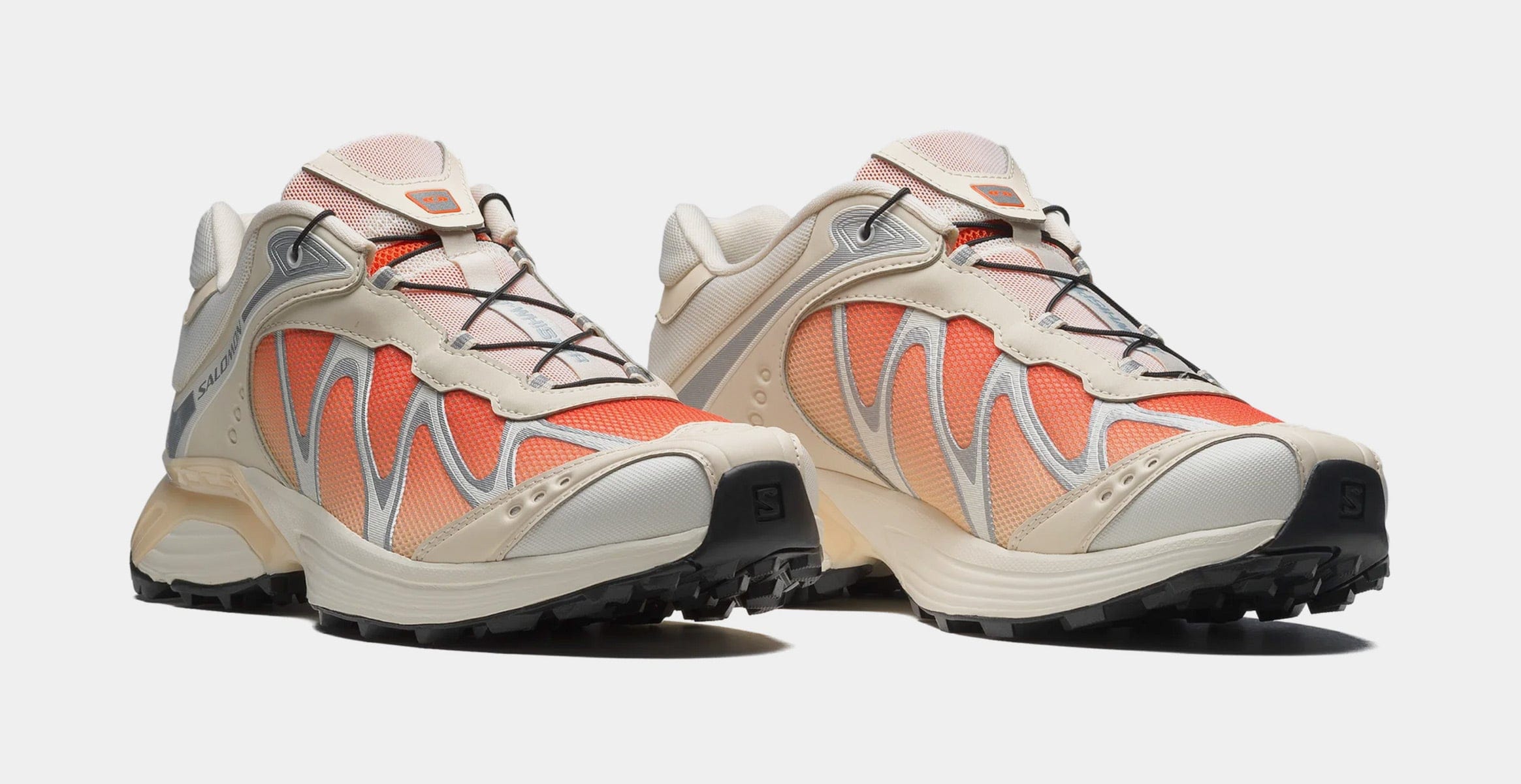 Salomon XT Whisper Mens Running Shoes (Shortbread/Red Orange/Silver)