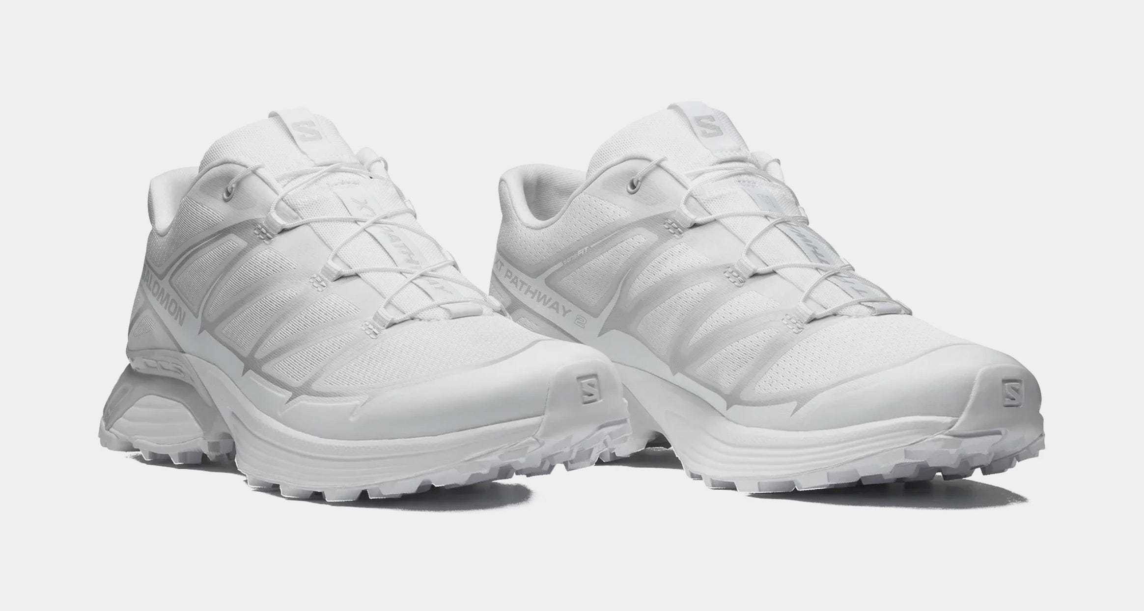 Salomon XT Pathway 2 Mens Running Shoes (White/White/Metal)