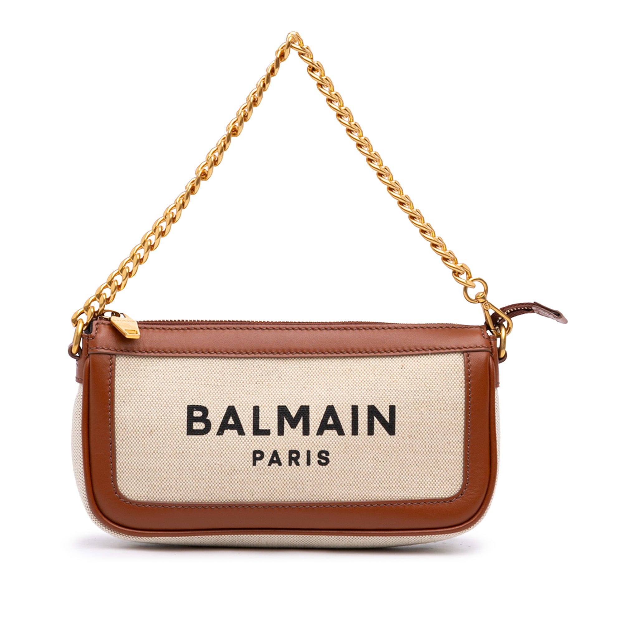 Balmain Mini Canvas B Army Logo Satchel
