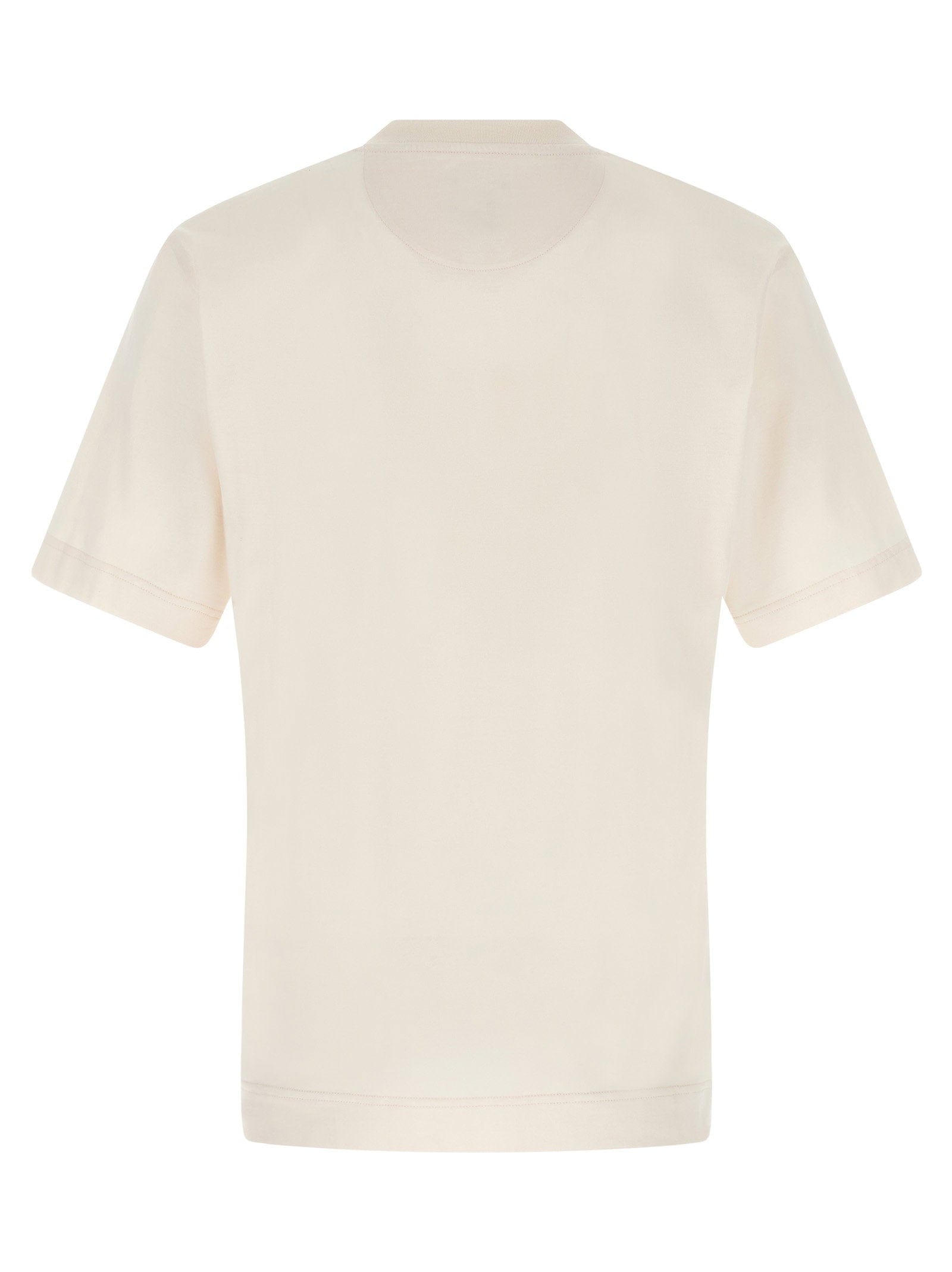 Fendi Logo Print T - shirt — Cream