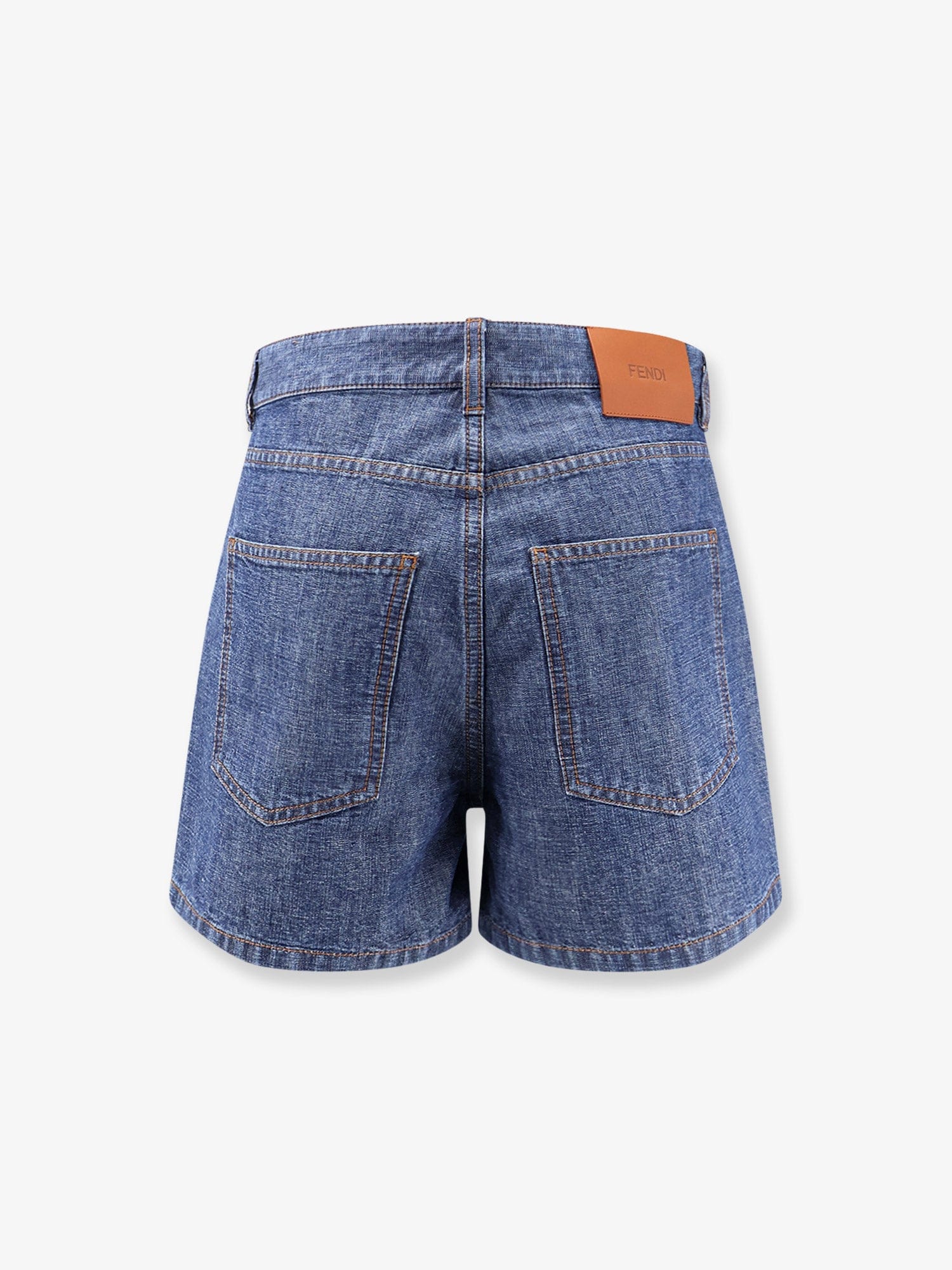Fendi Chambray Denim Shorts