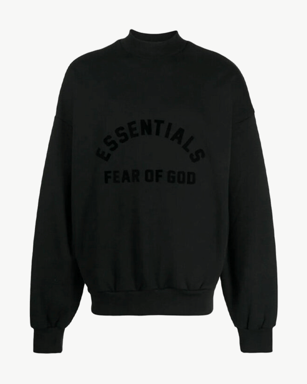 FEAR OF GOD FOG ESSENTIALS SS23 CREWNECK JET BLACK (NEW)